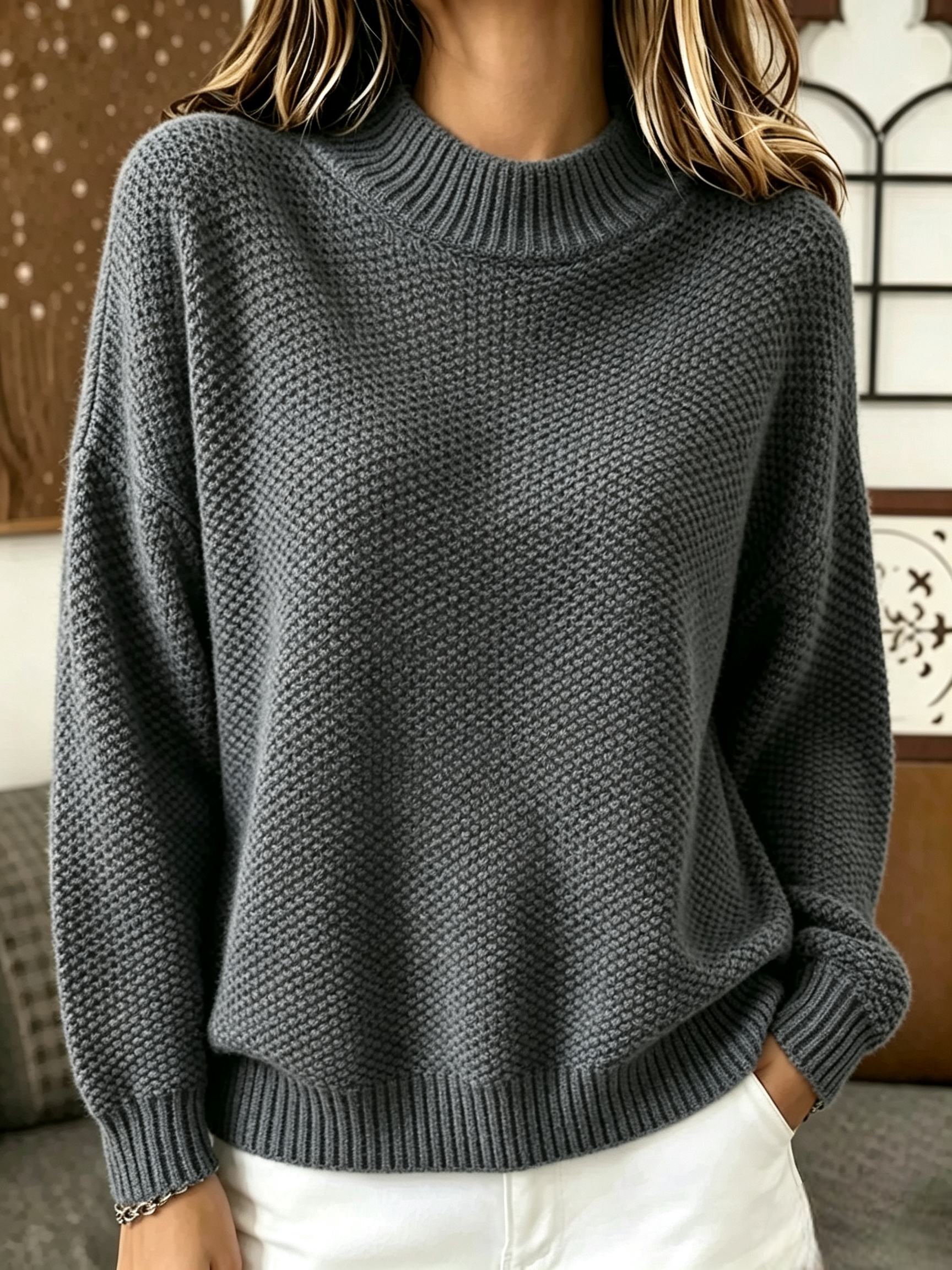 🔥FALL NEW ARRIVIAL 🔥| UP TO 50% OFF -Turtleneck three-dimensional diamond knitted sweater