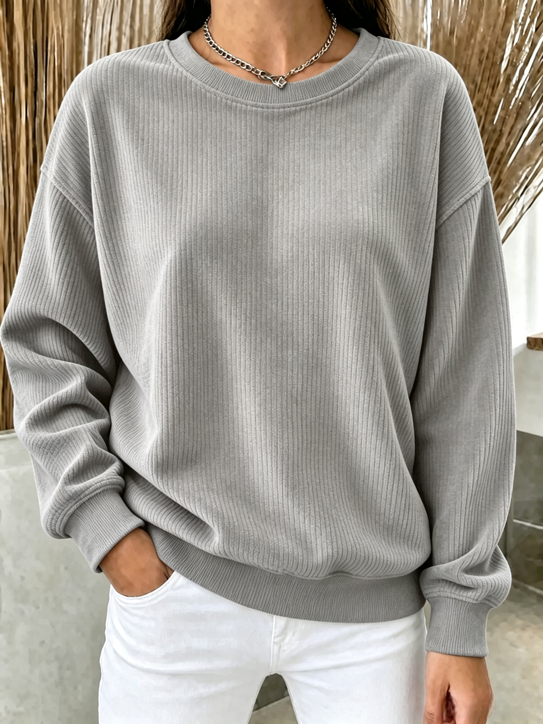 UP TO 49% OFF🔥Corduroy Crew-neck Sweatshirt