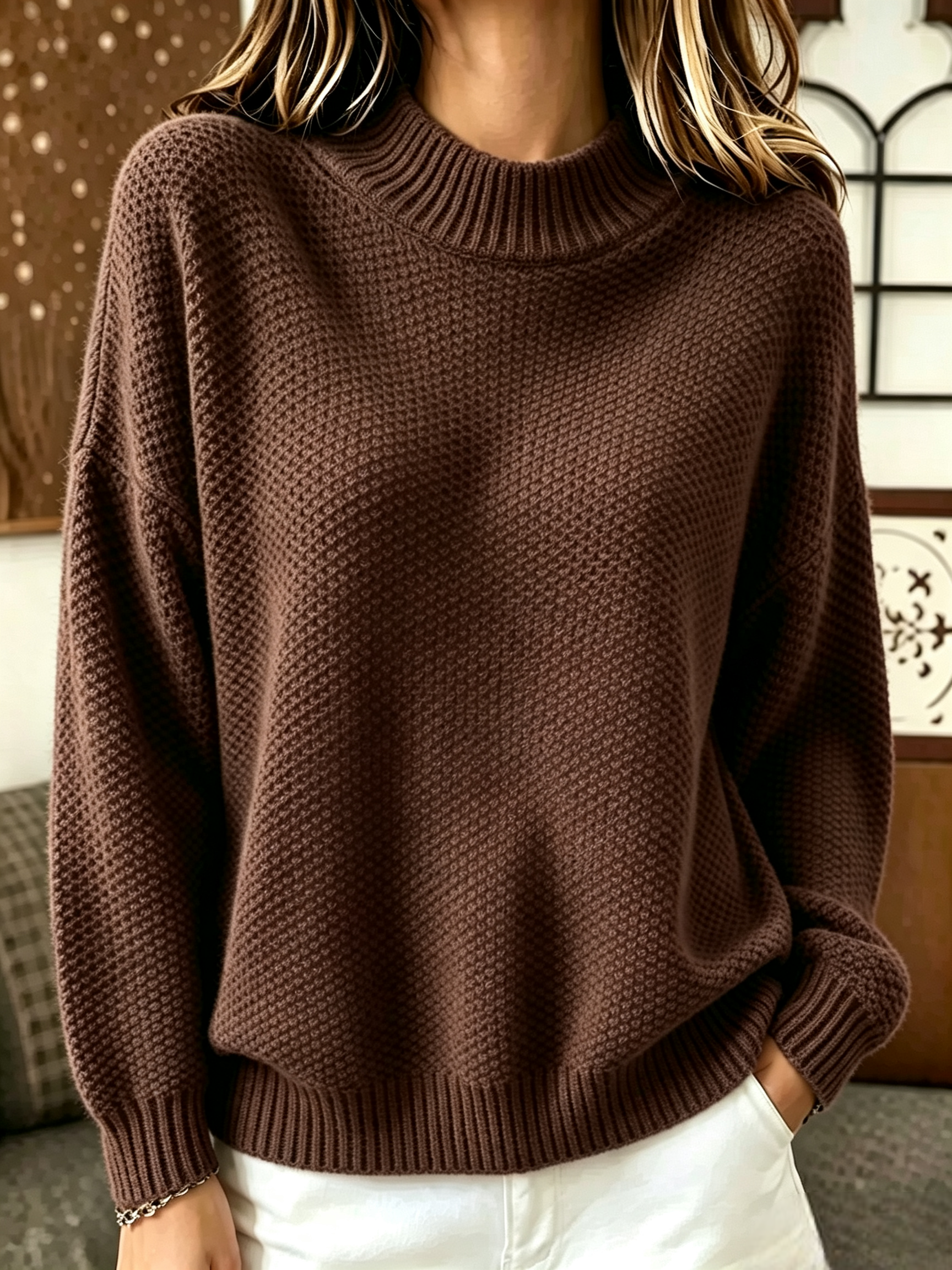 🔥FALL NEW ARRIVIAL 🔥| UP TO 50% OFF -Turtleneck three-dimensional diamond knitted sweater