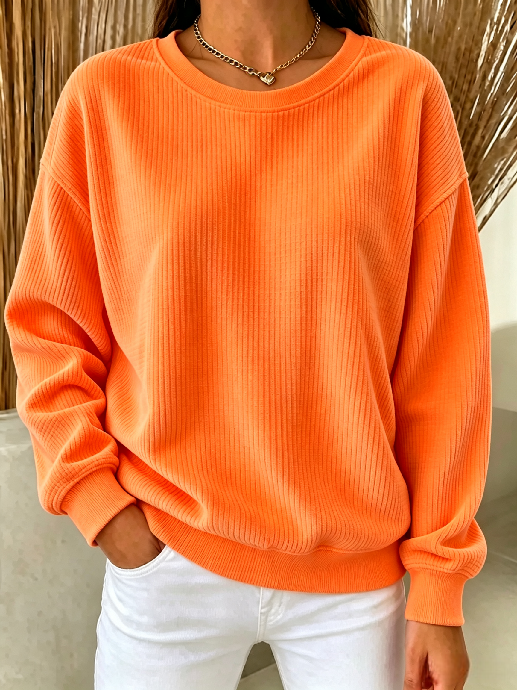 UP TO 49% OFF🔥Corduroy Crew-neck Sweatshirt