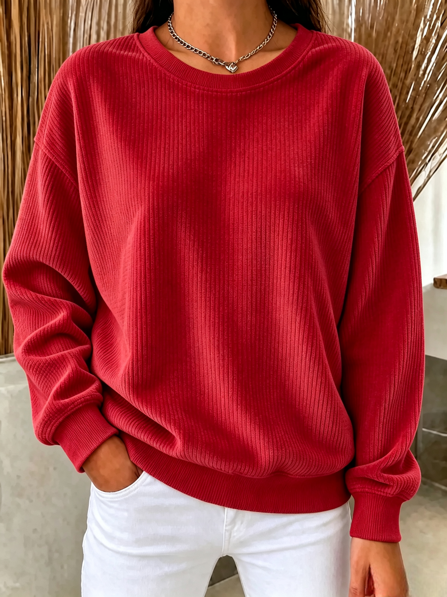 UP TO 49% OFF🔥Corduroy Crew-neck Sweatshirt