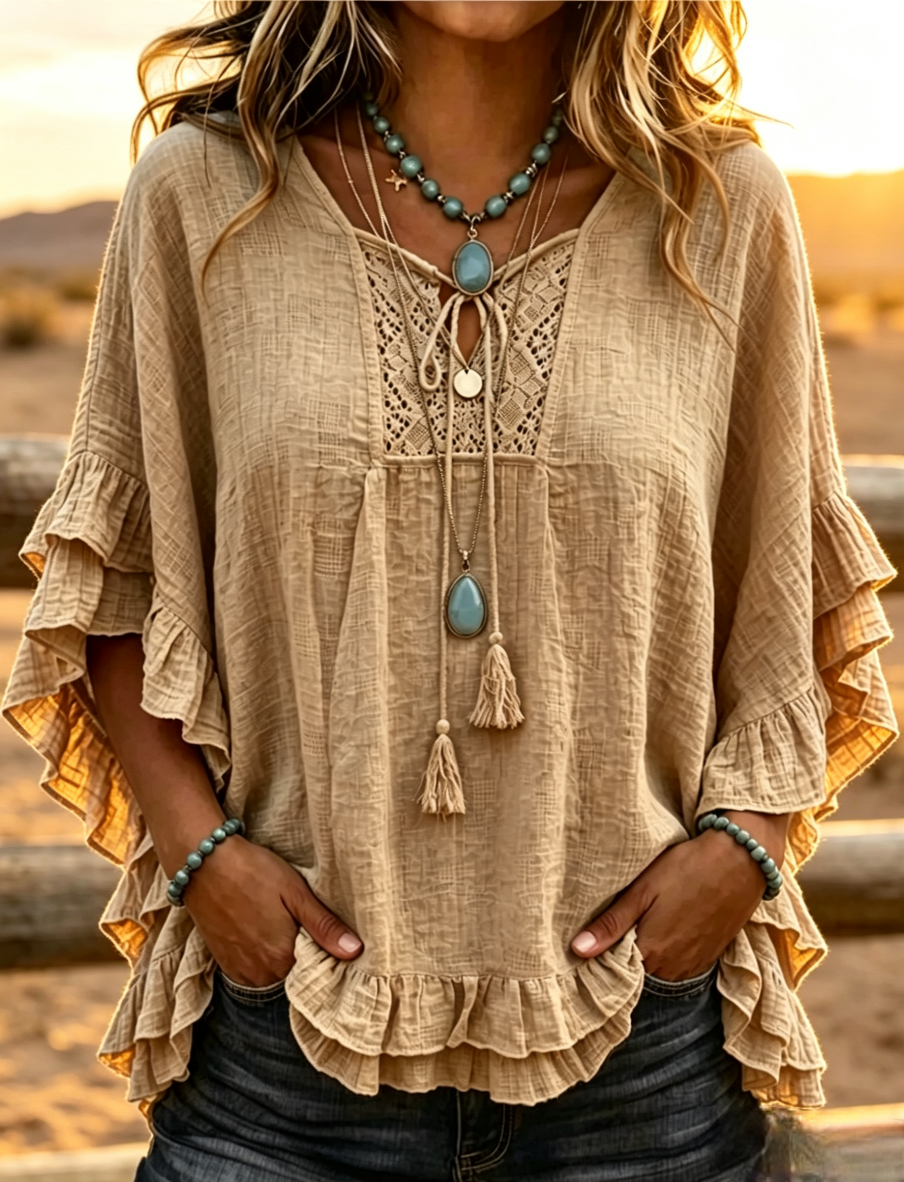 CLEARACNE SALE🔥 Women's Tassel T-shirt with ruffles