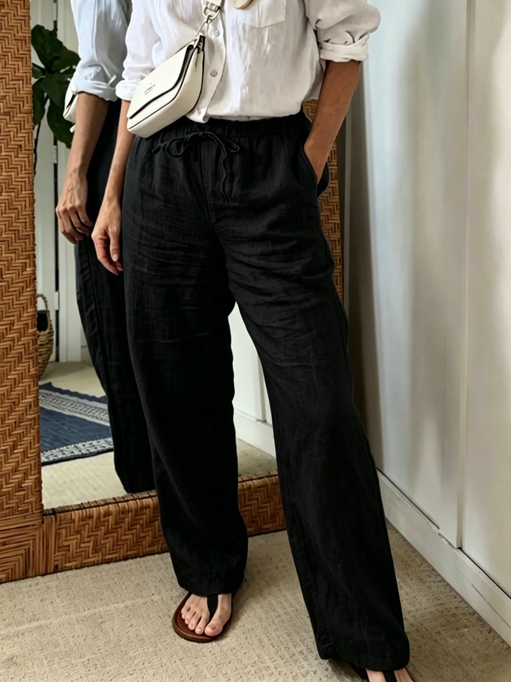 🔥𝐂𝐋𝐄𝐀𝐑𝐀𝐍𝐂𝐄 𝐃𝐈𝐒𝐂𝐎𝐔𝐍𝐓 🔥-100% Flax Pants