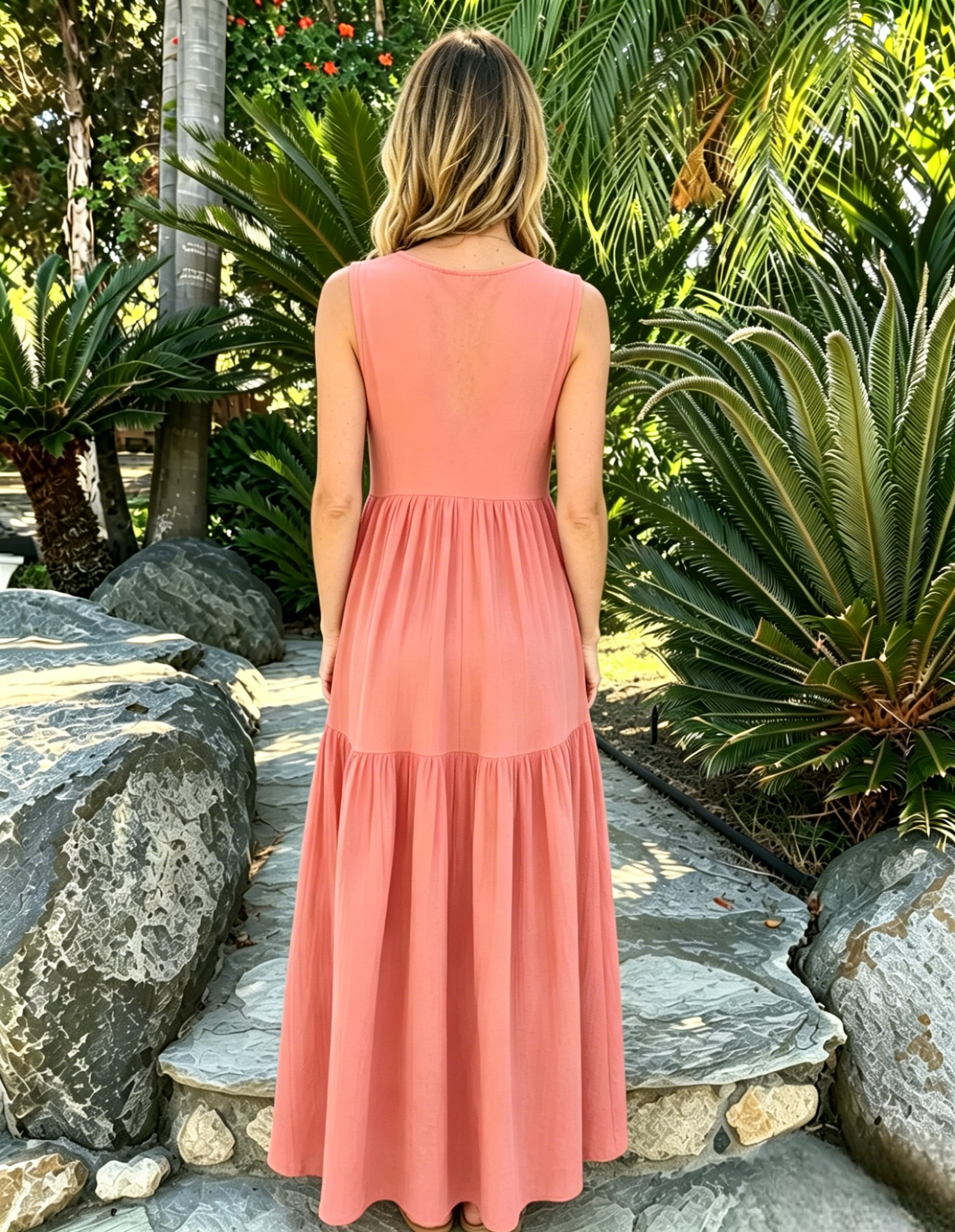 🔥𝐂𝐋𝐄𝐀𝐑𝐀𝐍𝐂𝐄 𝐃𝐈𝐒𝐂𝐎𝐔𝐍𝐓 🔥-100% Cotton Sleeveless Maxi Dress