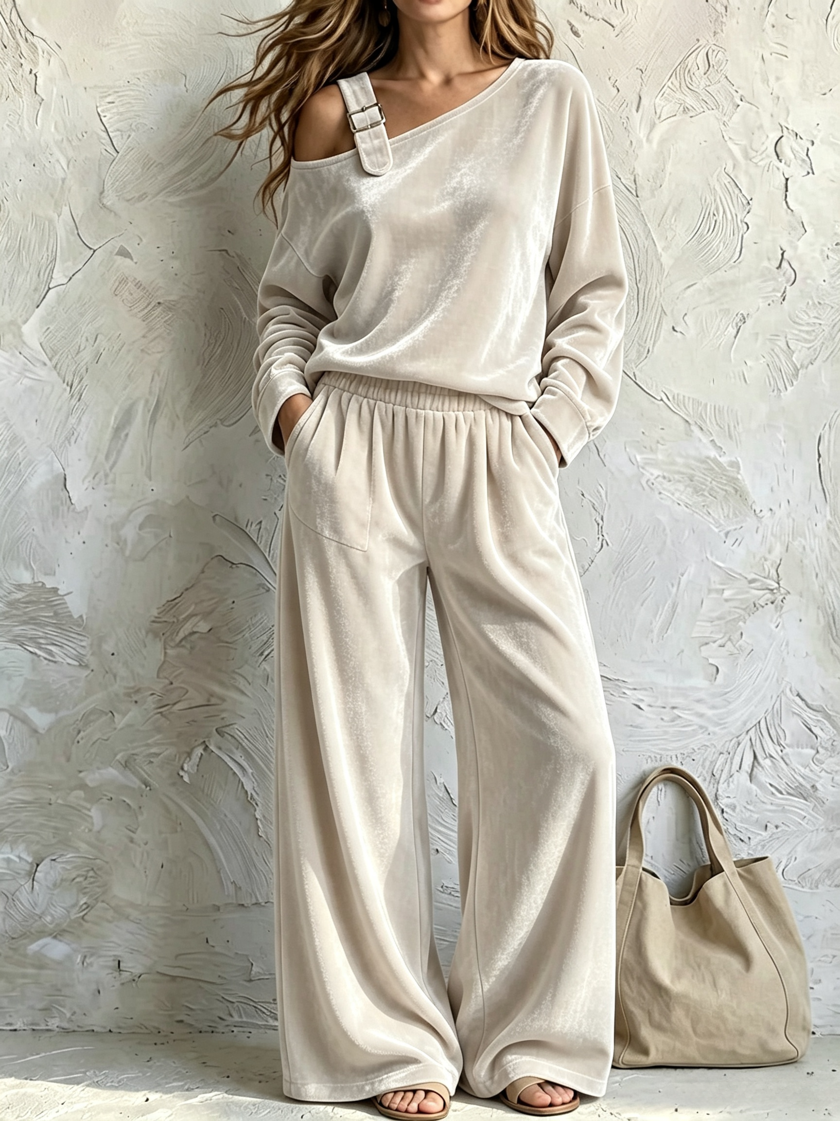 [Copy]Velvet Crew Neck Two‑Piece Set