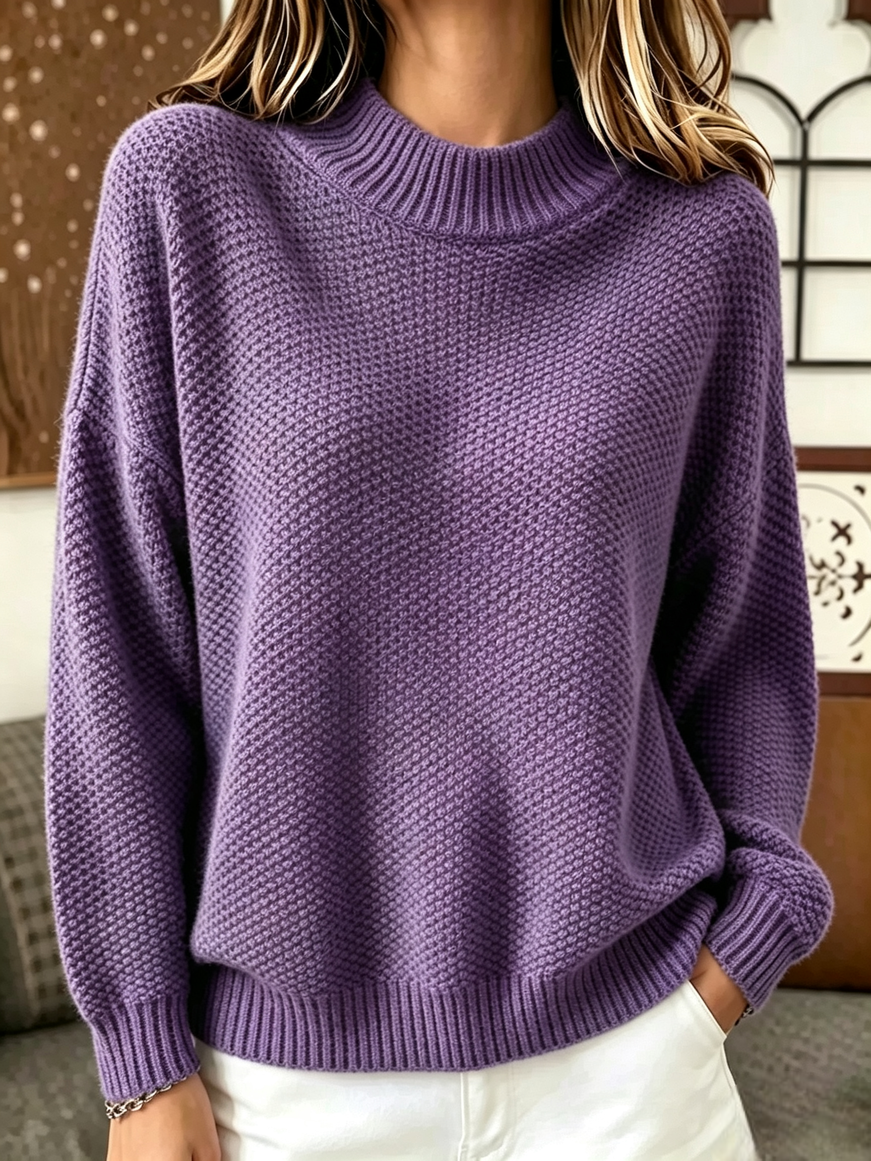 🔥FALL NEW ARRIVIAL 🔥| UP TO 50% OFF -Turtleneck three-dimensional diamond knitted sweater