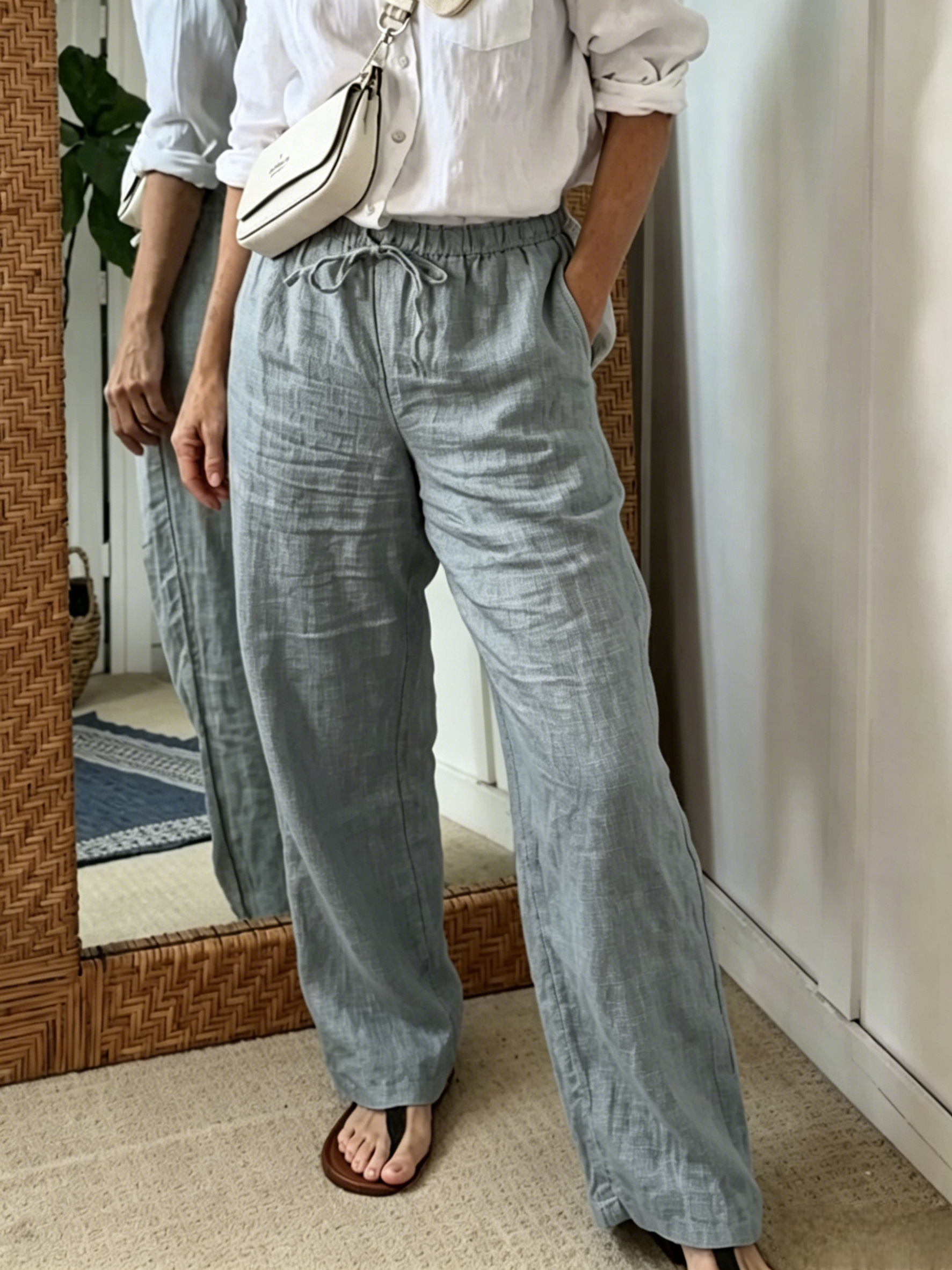 🔥𝐂𝐋𝐄𝐀𝐑𝐀𝐍𝐂𝐄 𝐃𝐈𝐒𝐂𝐎𝐔𝐍𝐓 🔥-100% Flax Pants