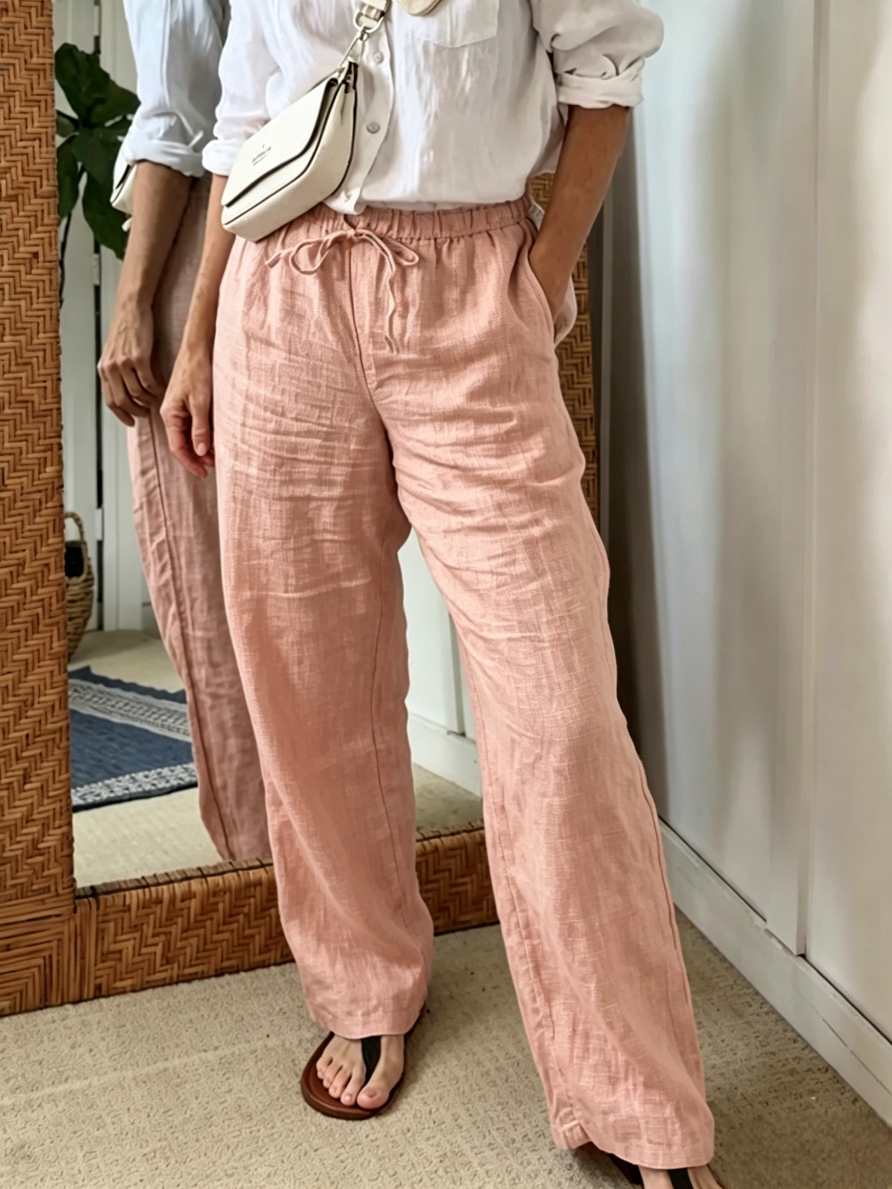 🔥𝐂𝐋𝐄𝐀𝐑𝐀𝐍𝐂𝐄 𝐃𝐈𝐒𝐂𝐎𝐔𝐍𝐓 🔥-100% Flax Pants