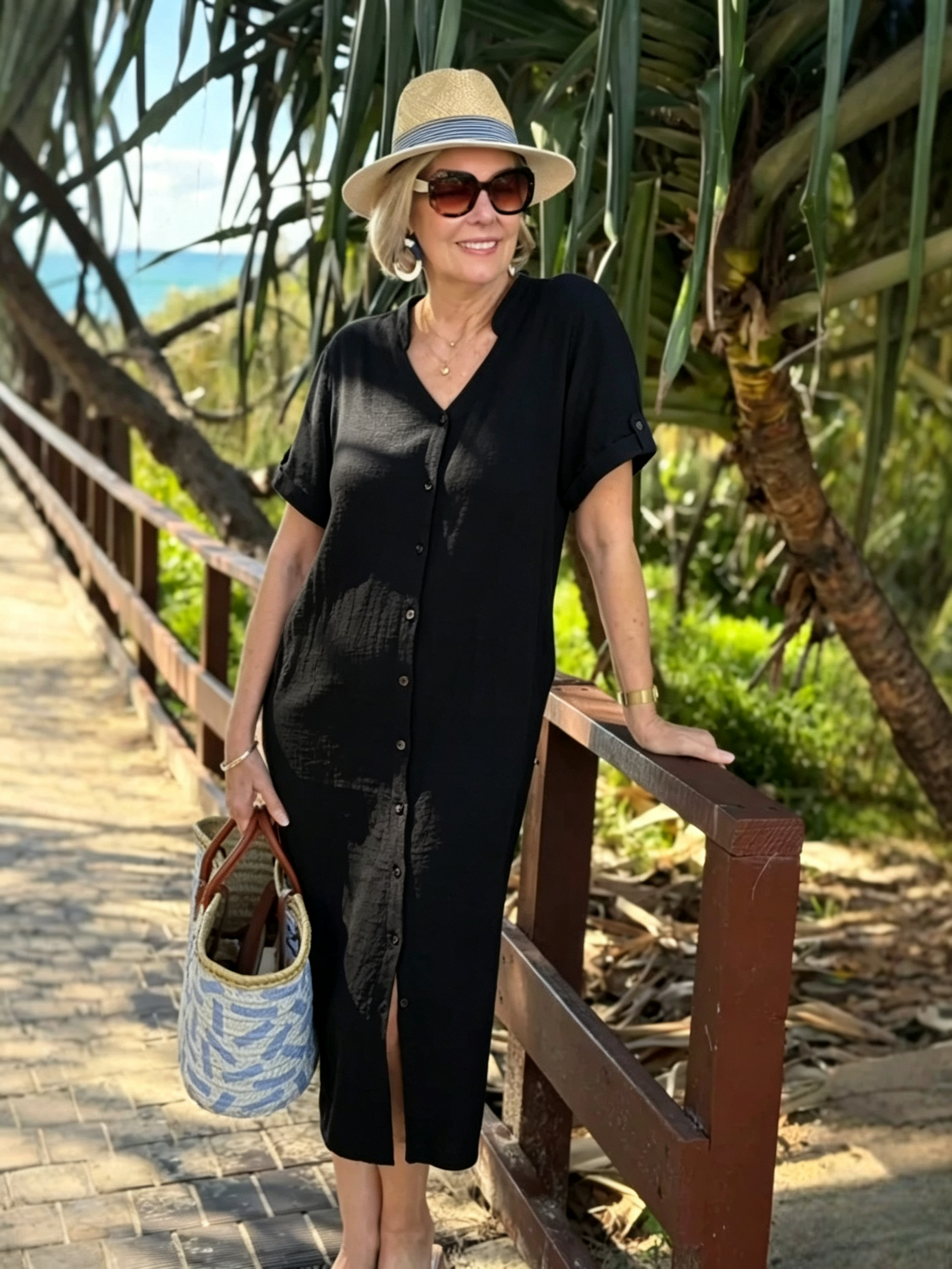 🔥SUMMER DISCOUNT SALES 54% OFF🔥-Cotton Linen Short Sleeve Maxi Dress With Pockets
