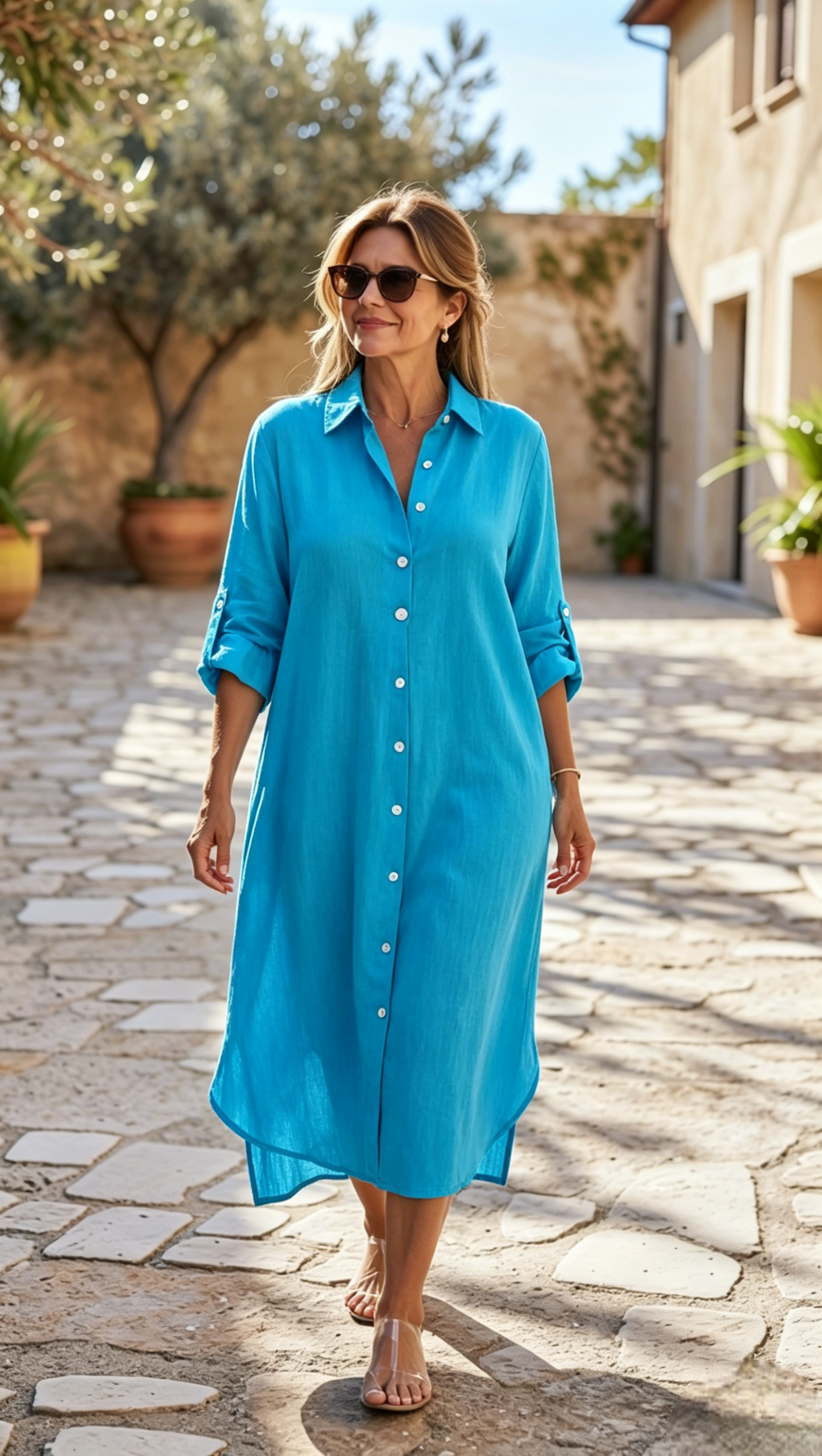 🔥2026 NEW ARRIVAL🔥-Casual Cotton-100% Linen Dress 