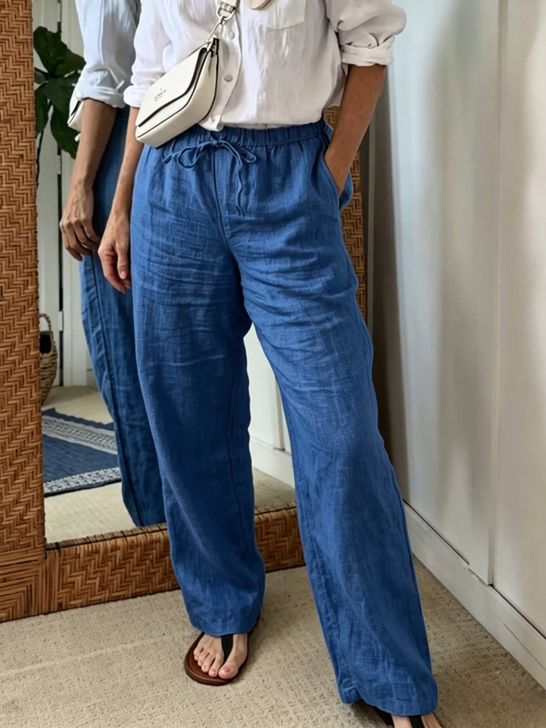 🔥𝐂𝐋𝐄𝐀𝐑𝐀𝐍𝐂𝐄 𝐃𝐈𝐒𝐂𝐎𝐔𝐍𝐓 🔥-100% Flax Pants