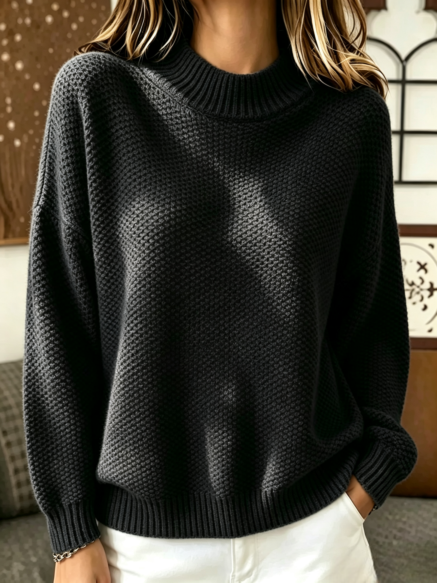 🔥FALL NEW ARRIVIAL 🔥| UP TO 50% OFF -Turtleneck three-dimensional diamond knitted sweater