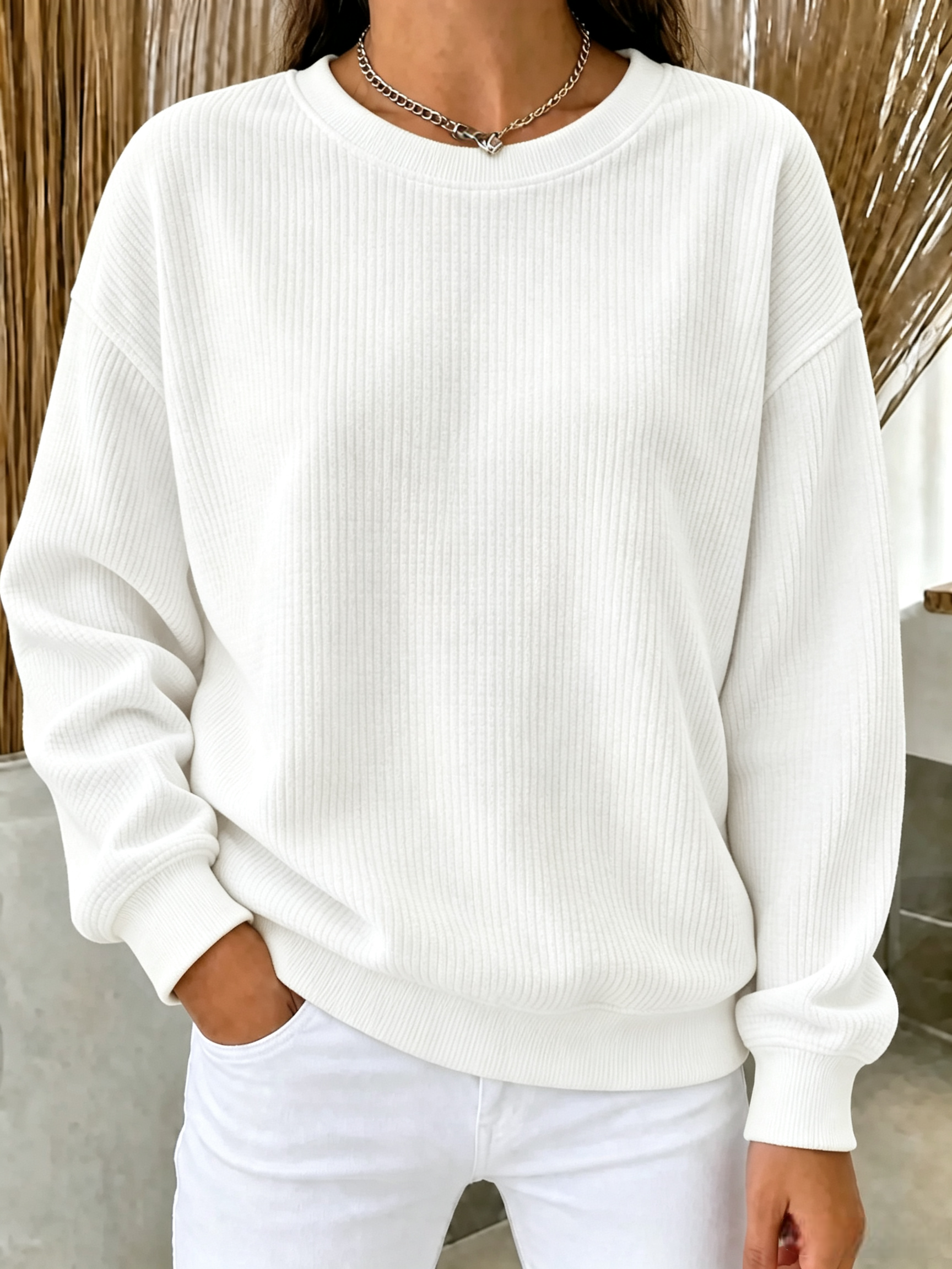 UP TO 49% OFF🔥Corduroy Crew-neck Sweatshirt