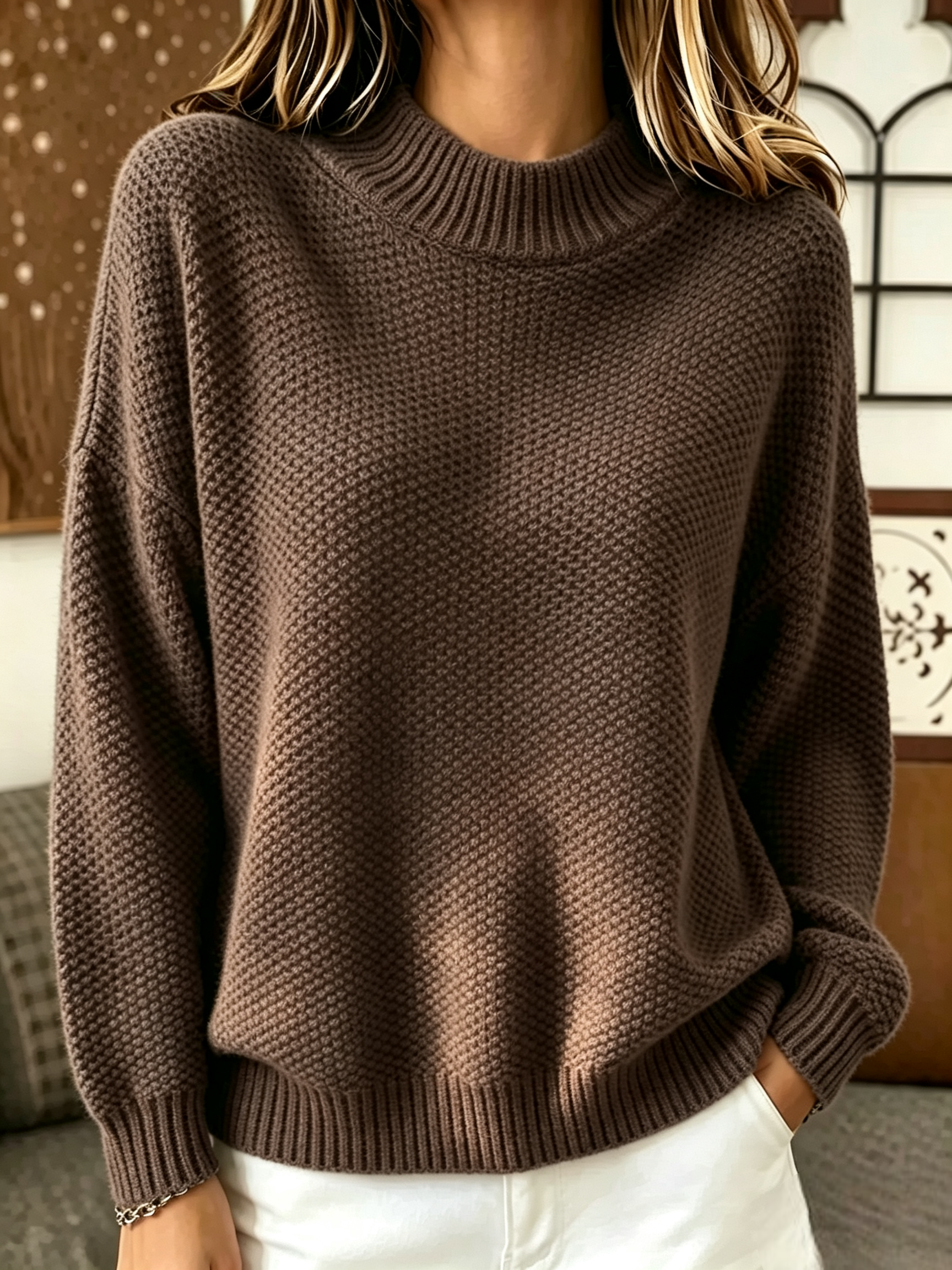 🔥FALL NEW ARRIVIAL 🔥| UP TO 50% OFF -Turtleneck three-dimensional diamond knitted sweater
