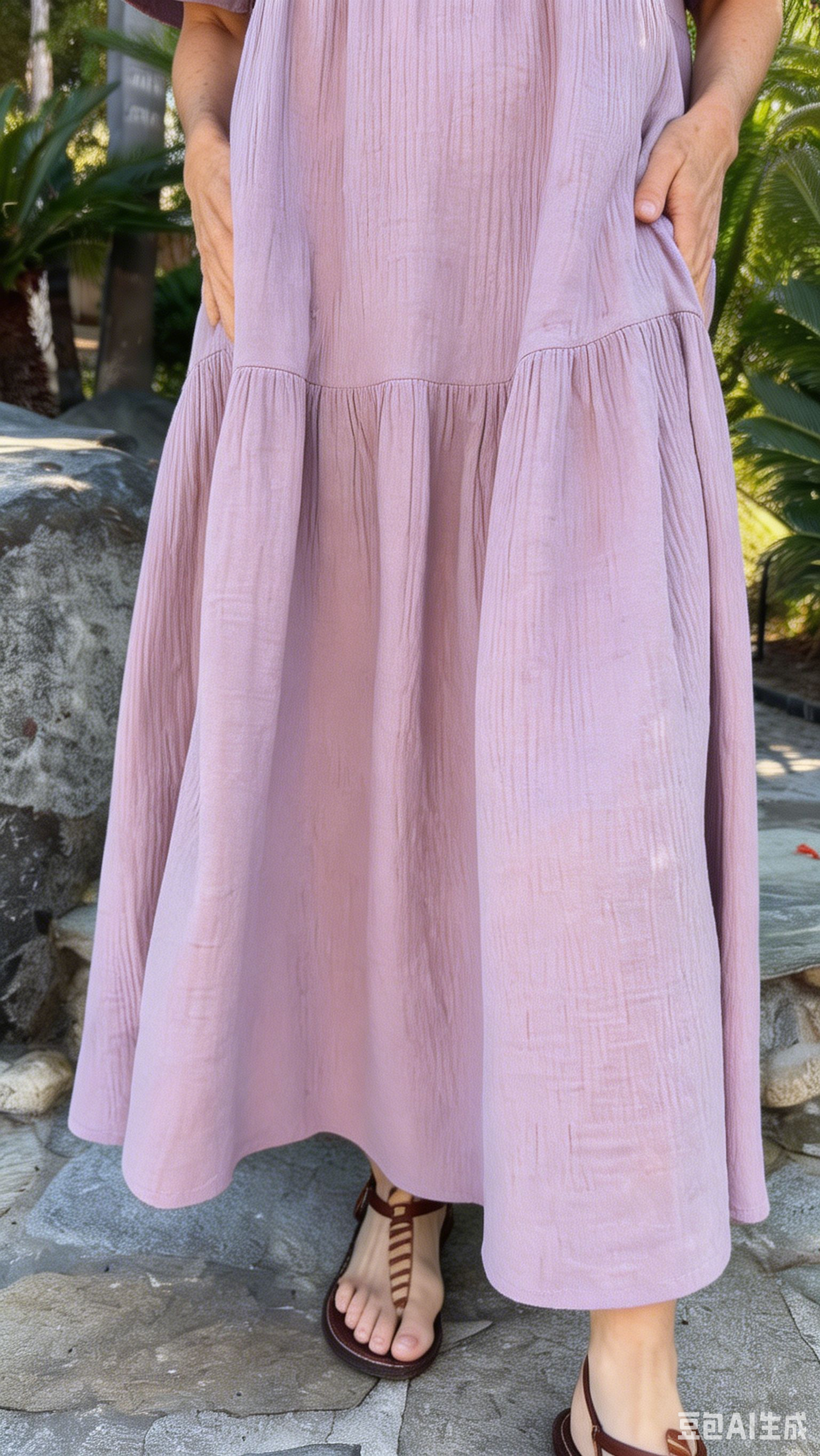 🔥𝐂𝐋𝐄𝐀𝐑𝐀𝐍𝐂𝐄 𝐃𝐈𝐒𝐂𝐎𝐔𝐍𝐓 🔥-100% Cotton Short Slevee Maxi Dress