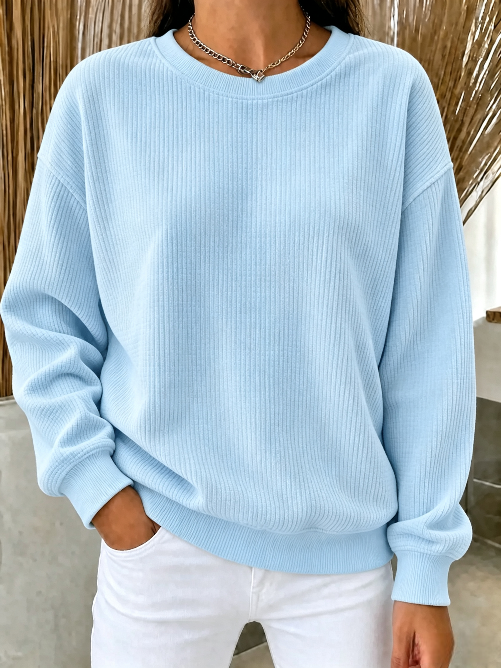 UP TO 49% OFF🔥Corduroy Crew-neck Sweatshirt