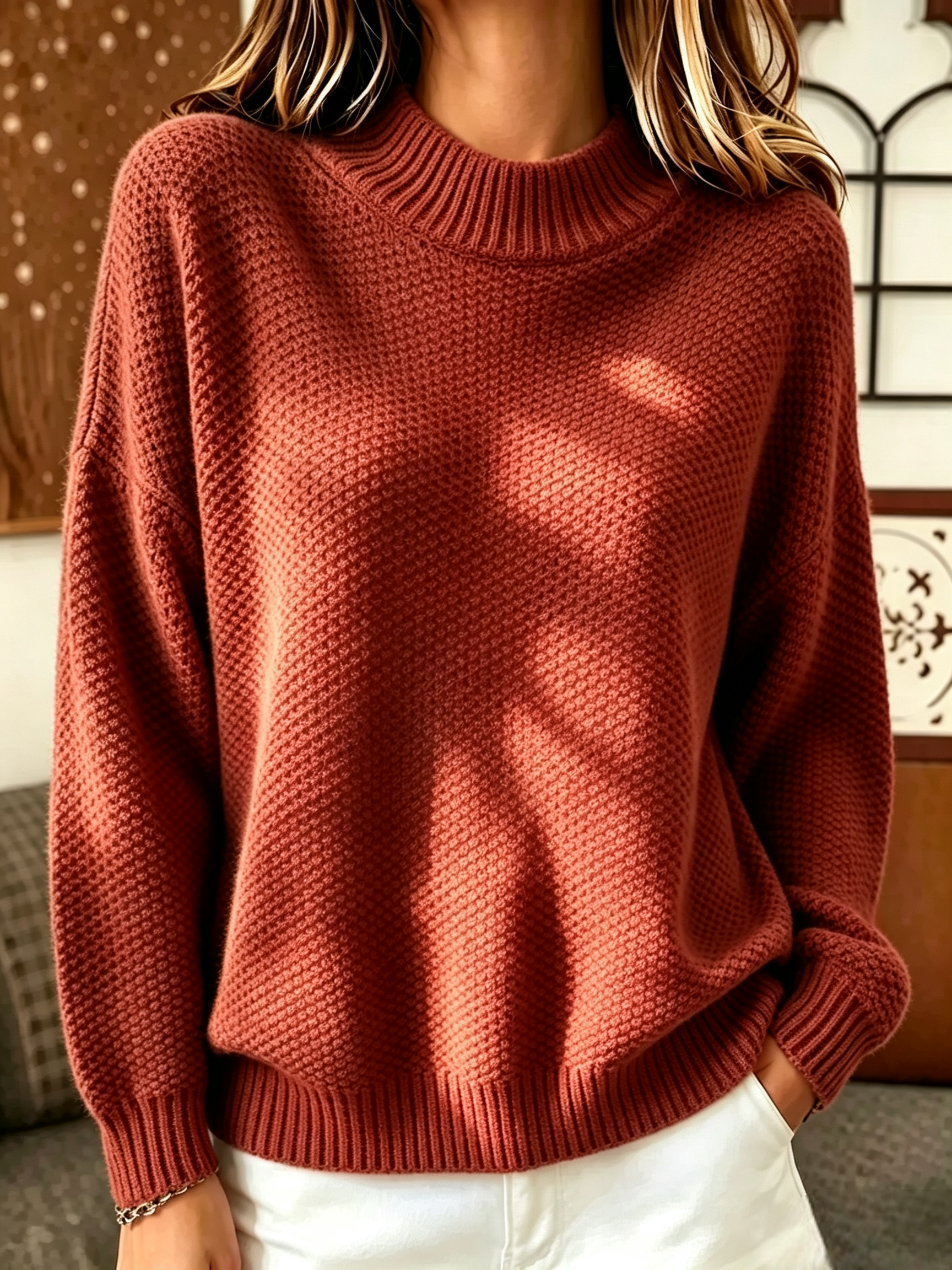 🔥FALL NEW ARRIVIAL 🔥| UP TO 50% OFF -Turtleneck three-dimensional diamond knitted sweater