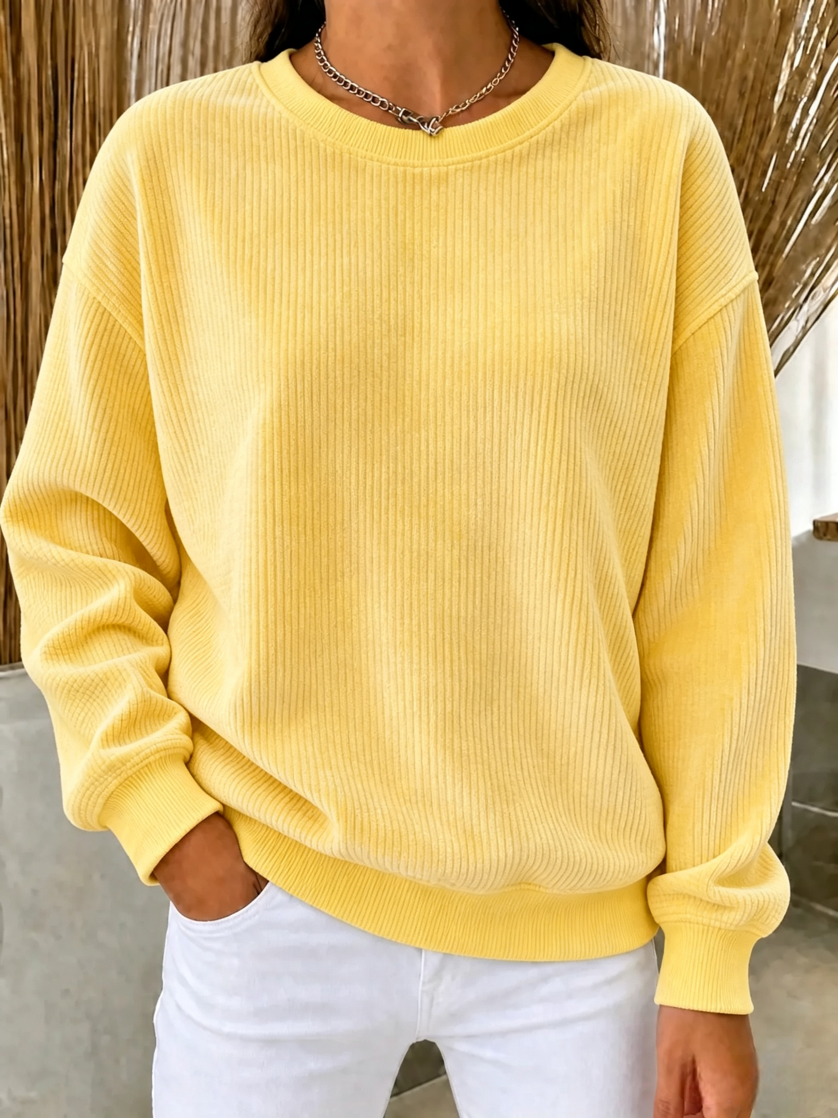 UP TO 49% OFF🔥Corduroy Crew-neck Sweatshirt
