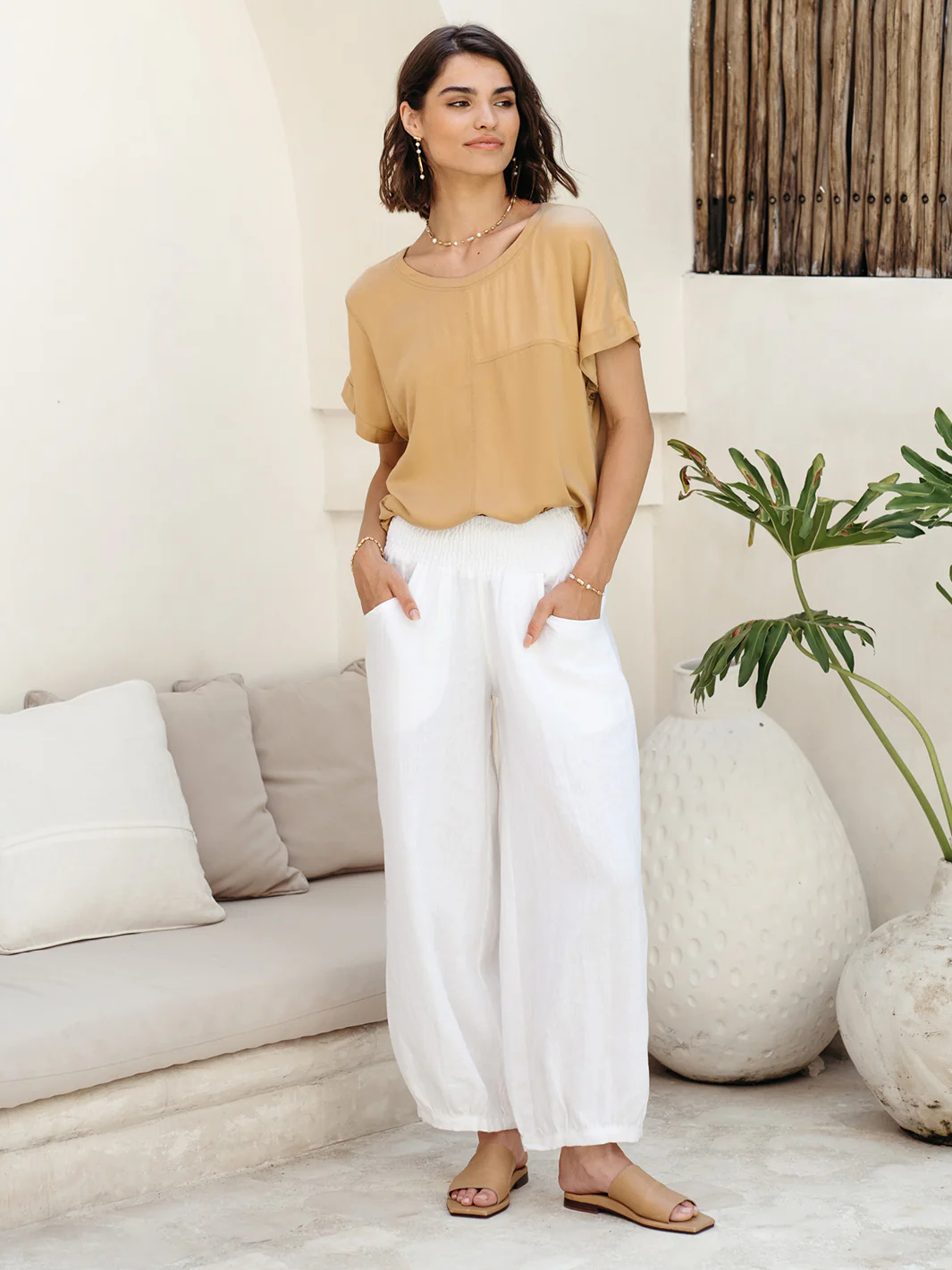 Sadhu French Linen Pants Flax