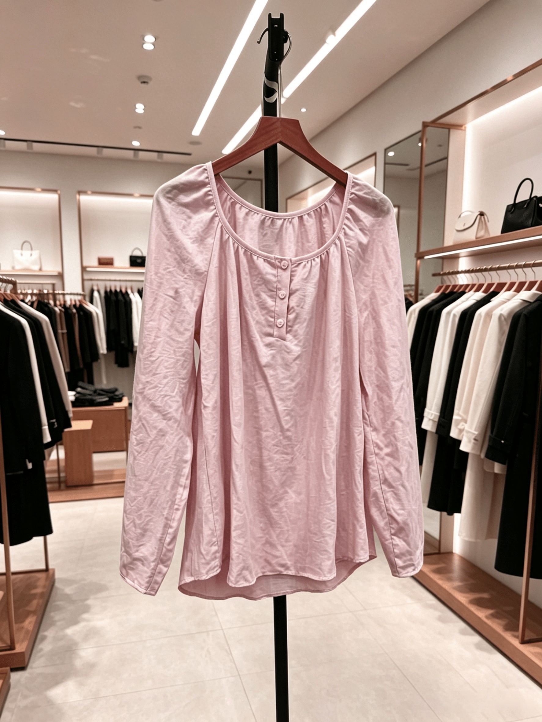 🔥𝐂𝐋𝐄𝐀𝐑𝐀𝐍𝐂𝐄 𝐃𝐈𝐒𝐂𝐎𝐔𝐍𝐓 🔥- Elegant Square Neck Long-Sleeved Top