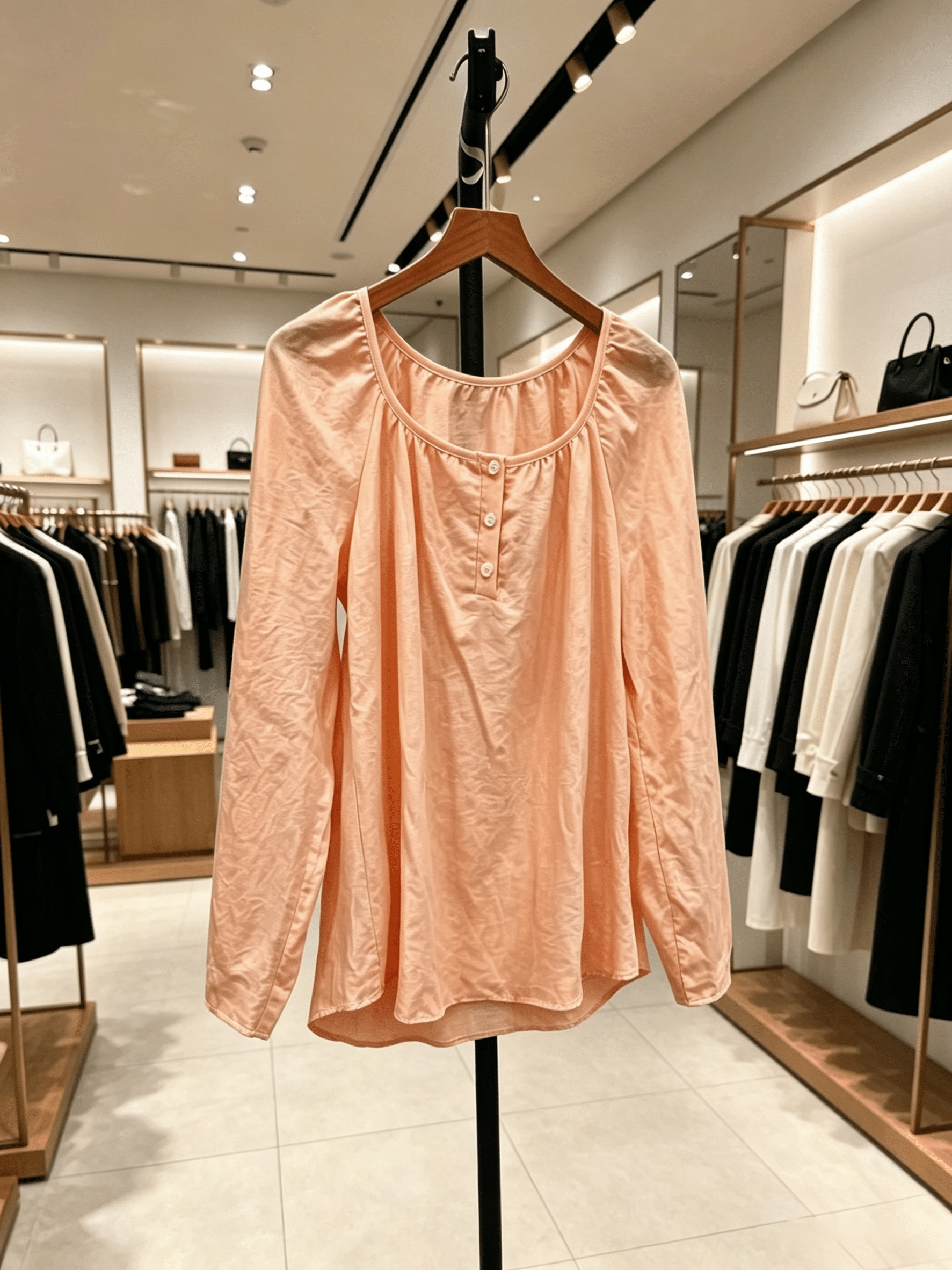 🔥𝐂𝐋𝐄𝐀𝐑𝐀𝐍𝐂𝐄 𝐃𝐈𝐒𝐂𝐎𝐔𝐍𝐓 🔥- Elegant Square Neck Long-Sleeved Top