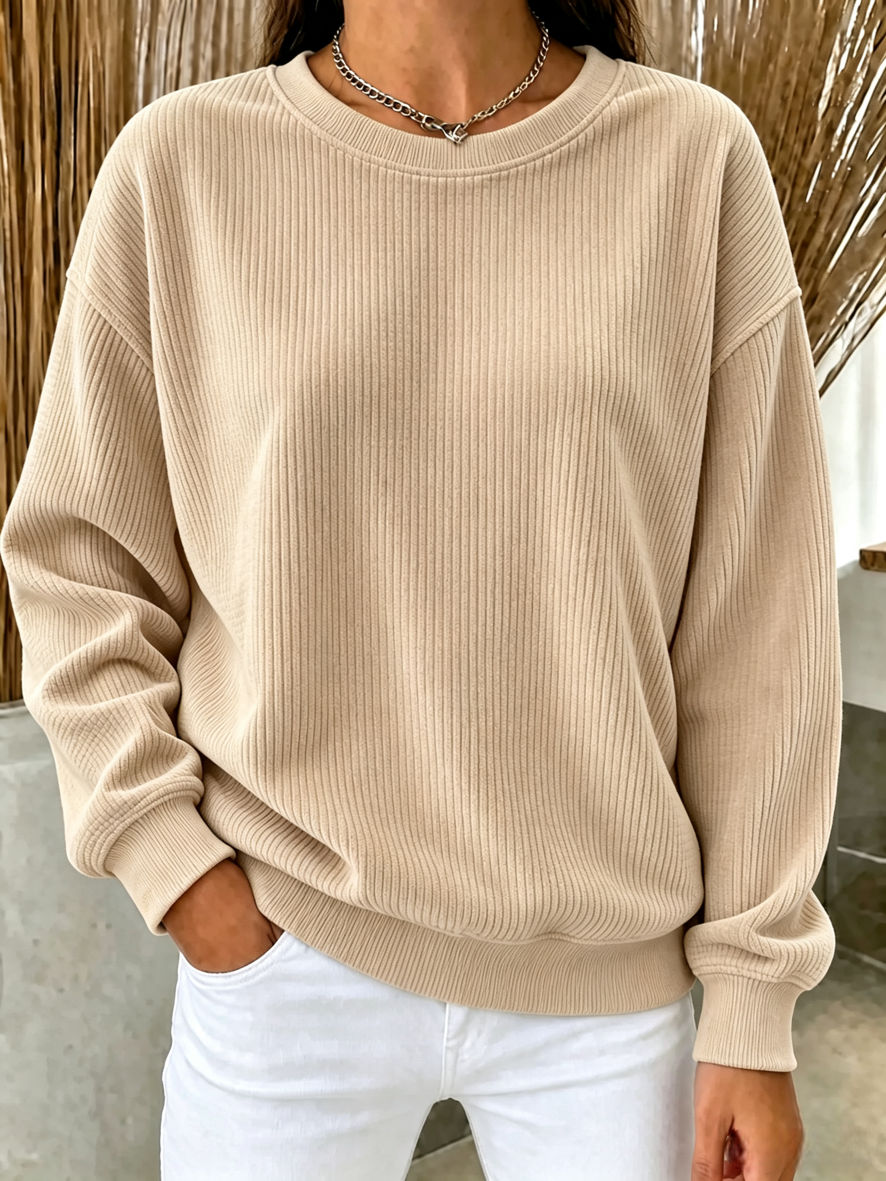 UP TO 49% OFF🔥Corduroy Crew-neck Sweatshirt