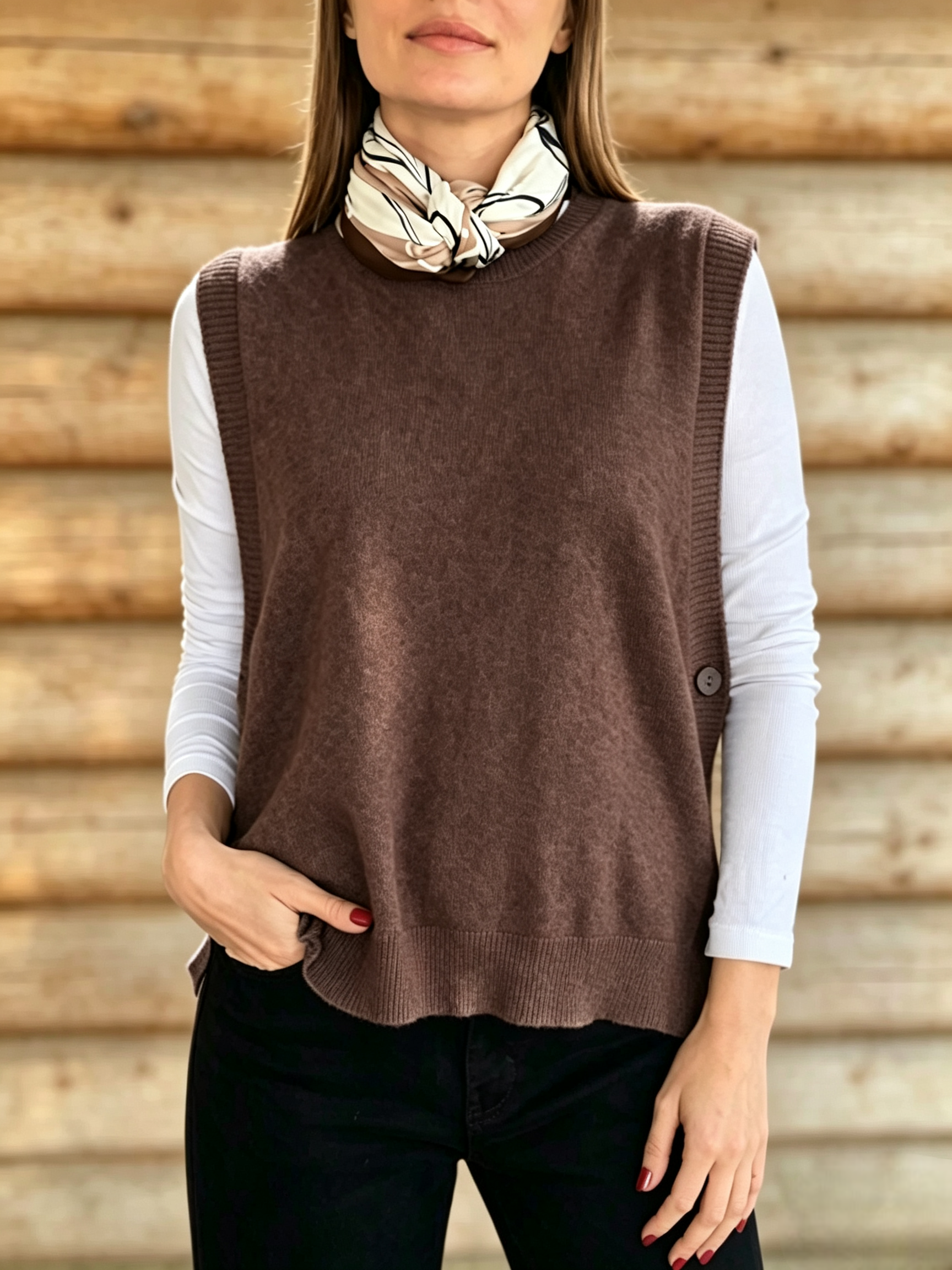 FALL NEW SALE | UP TO 55% OFF🔥 Crew Neck Cashmere Knitted Vest