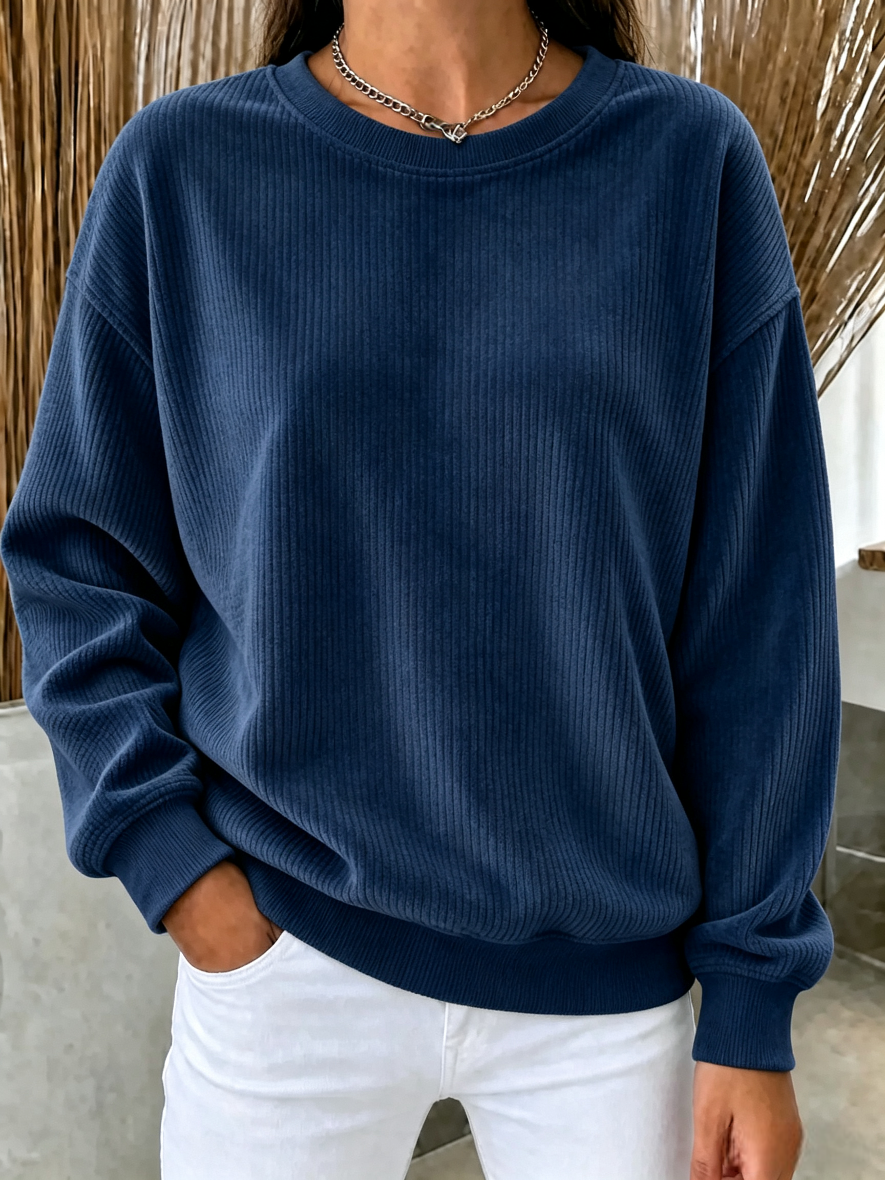 UP TO 49% OFF🔥Corduroy Crew-neck Sweatshirt