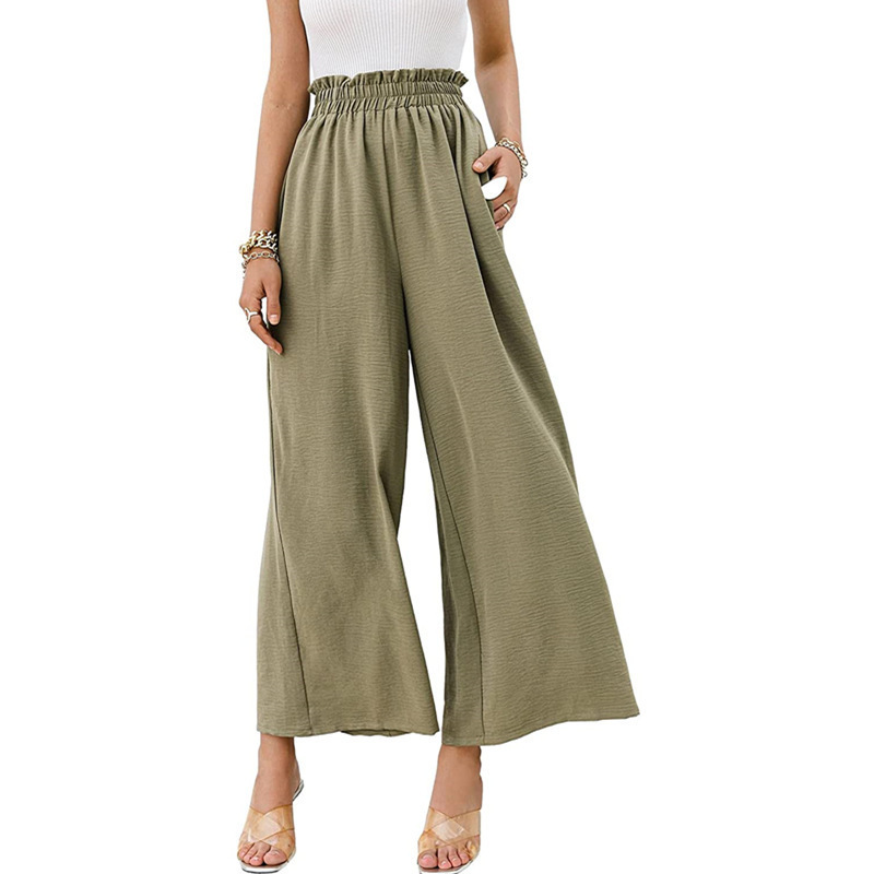 Awoscut Women High Waisted Straight Leg Pants Wide Leg Casual Summer Trouser Comfy Office Work Relaxed Fit Lounge Sweatpants
