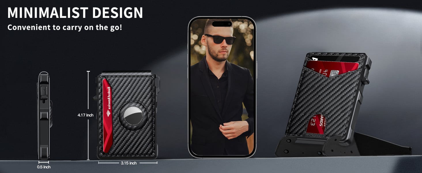 Cartera RFID Airtag para hombre