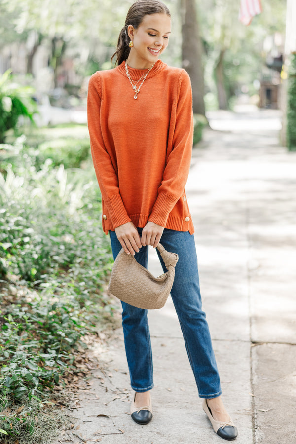 The Slouchy Black Side Button Sweater