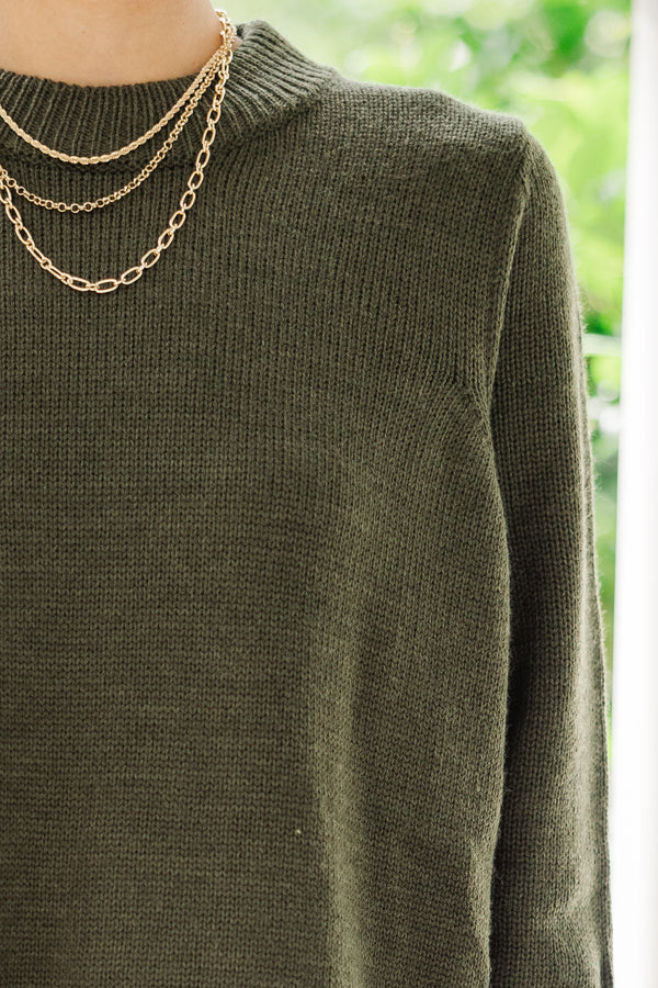 The Slouchy Black Side Button Sweater