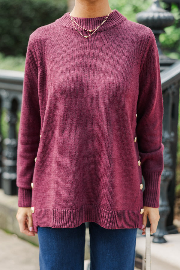 The Slouchy Black Side Button Sweater