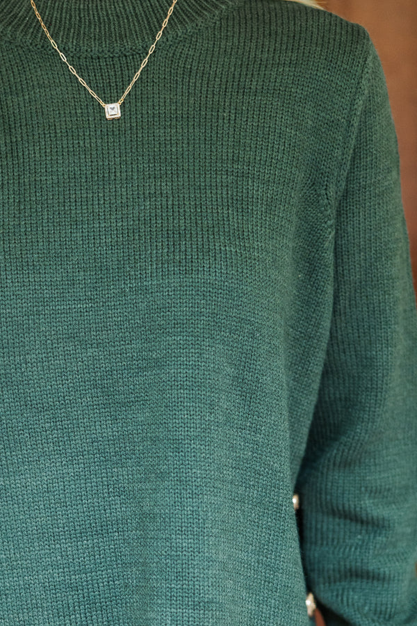 The Slouchy Black Side Button Sweater
