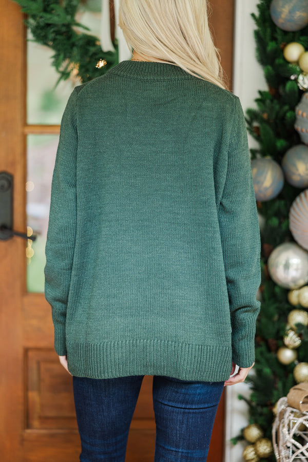 The Slouchy Black Side Button Sweater