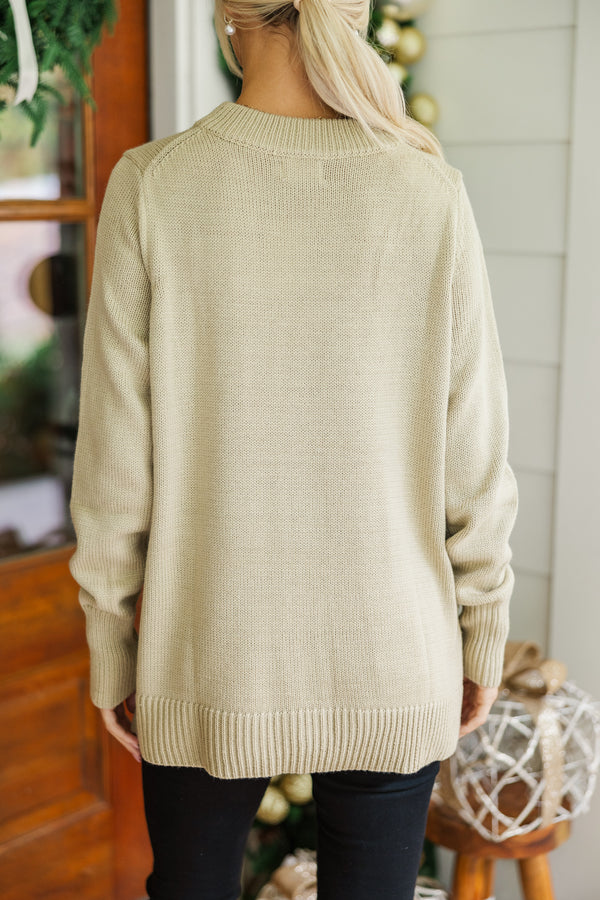 The Slouchy Black Side Button Sweater