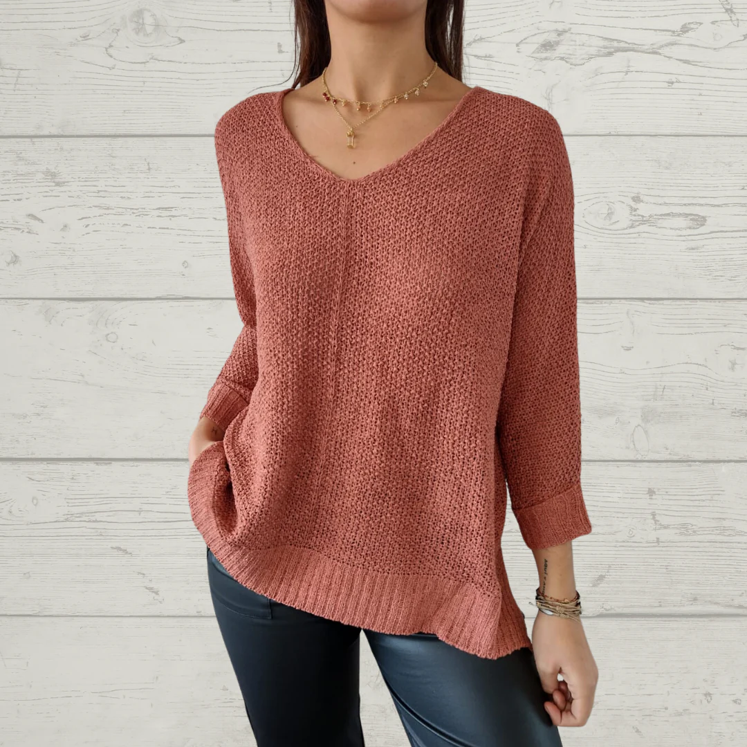 Women's Loose V-neck sweater