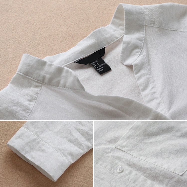 Linen Cotton Casual Loose Shirt-Buy 3 Free Shipping