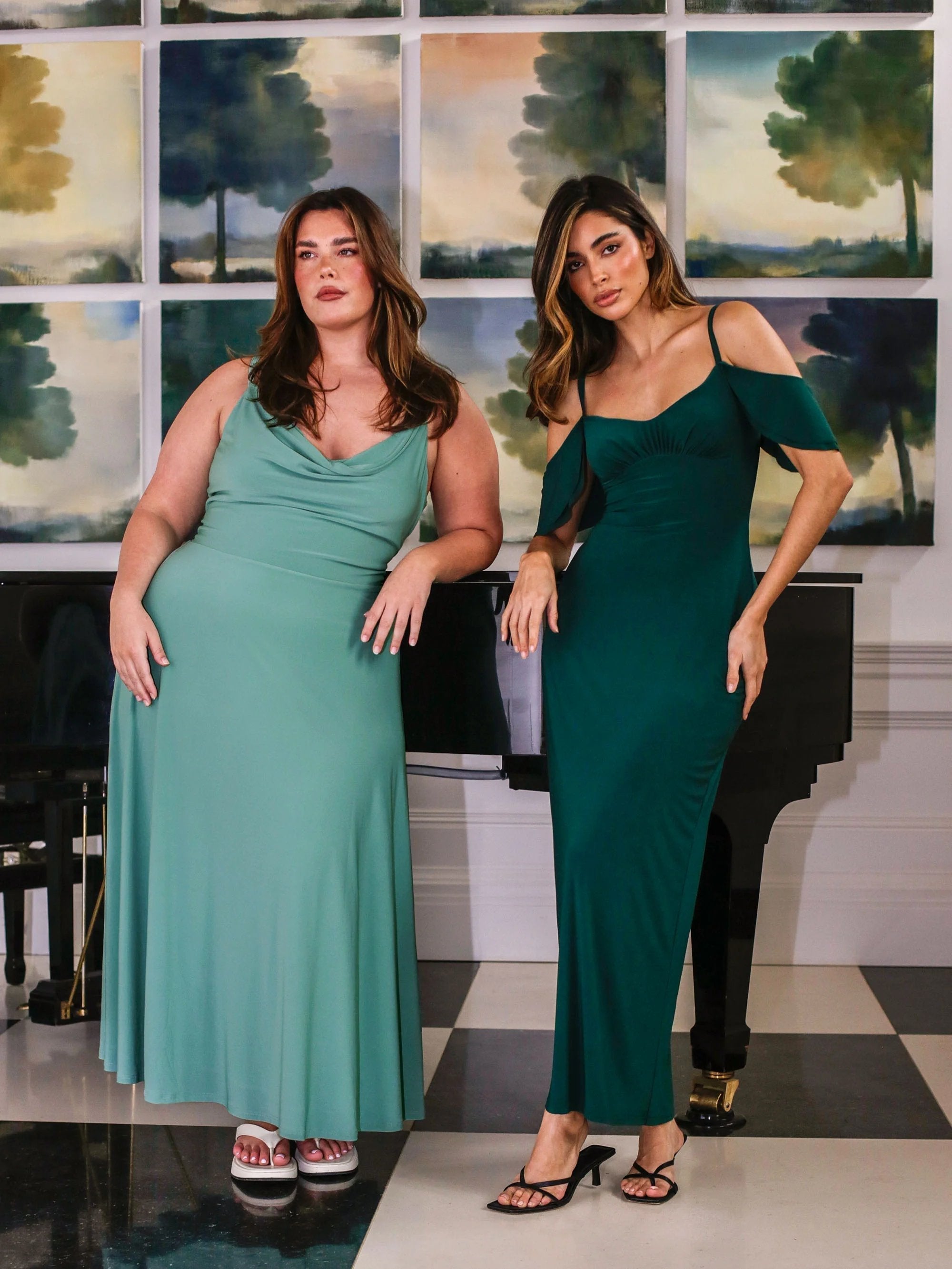 🔥Last Day 50% OFF🔥Lulah Drape Maxi Dress with Built-in Bra