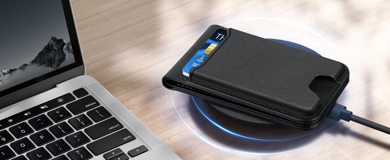 Magsafe Wallet Works with IPhong Find My, Strongest Magnetic  for iPhone , 6 Cards Holder,   with Airtag Holder Black Wireless Charging Rfid Blocking Lost Mode Durable Protection Stand Smartphone  Cellphone【Christmas】