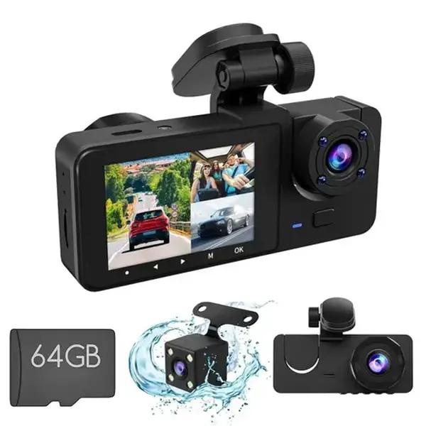 HD Driving Recorder，Super Night Vision, Loop Recording and 64GB Memory Card, Car Charger for Free Automotive Dvr Convenient Cop Dashcam