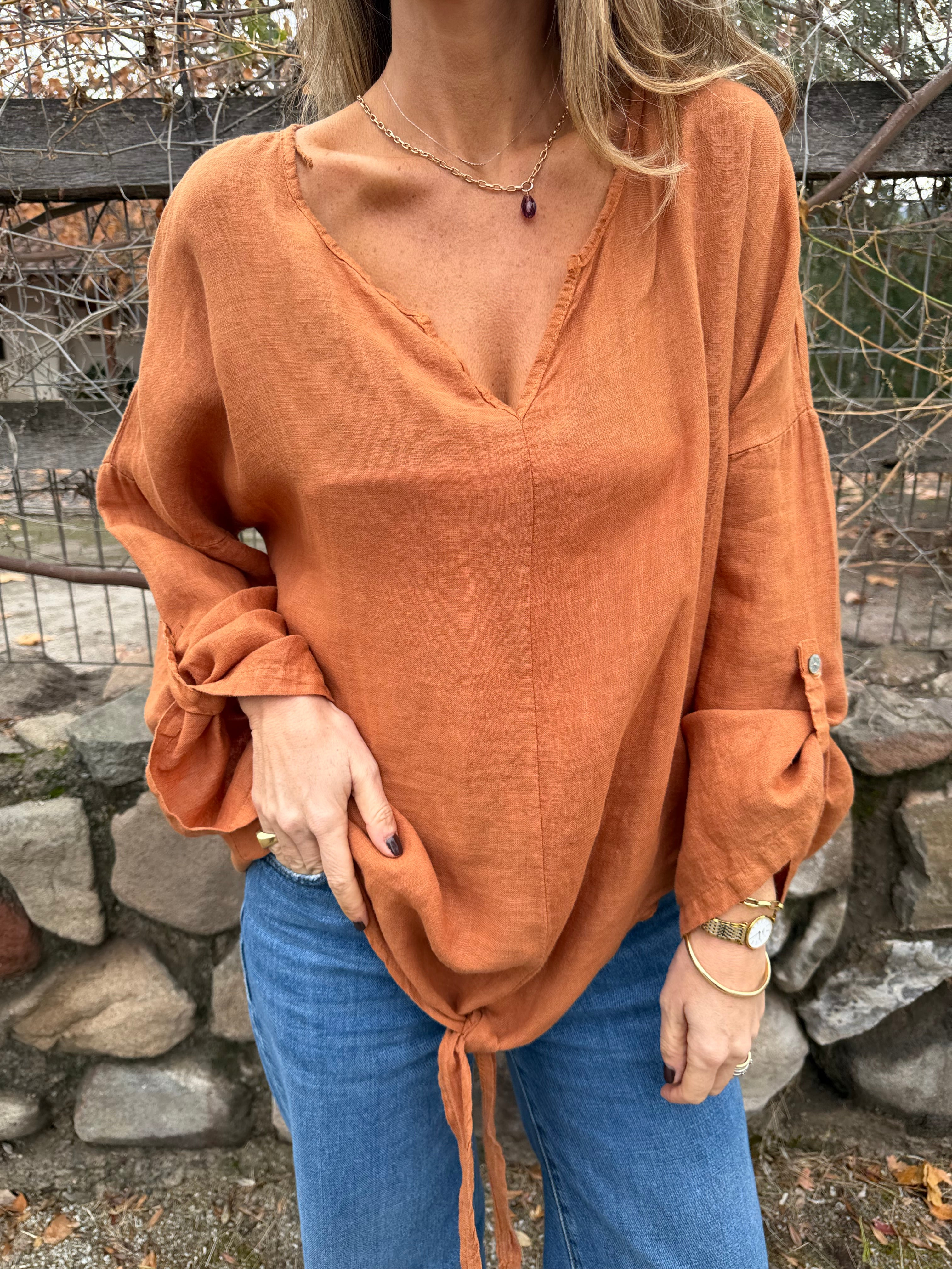 100% Linen Blouse