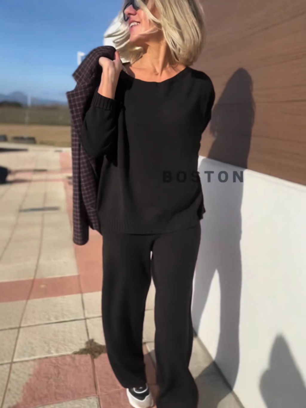 2024 Hot Sale Soft Cashmere Casual Sweater Suit