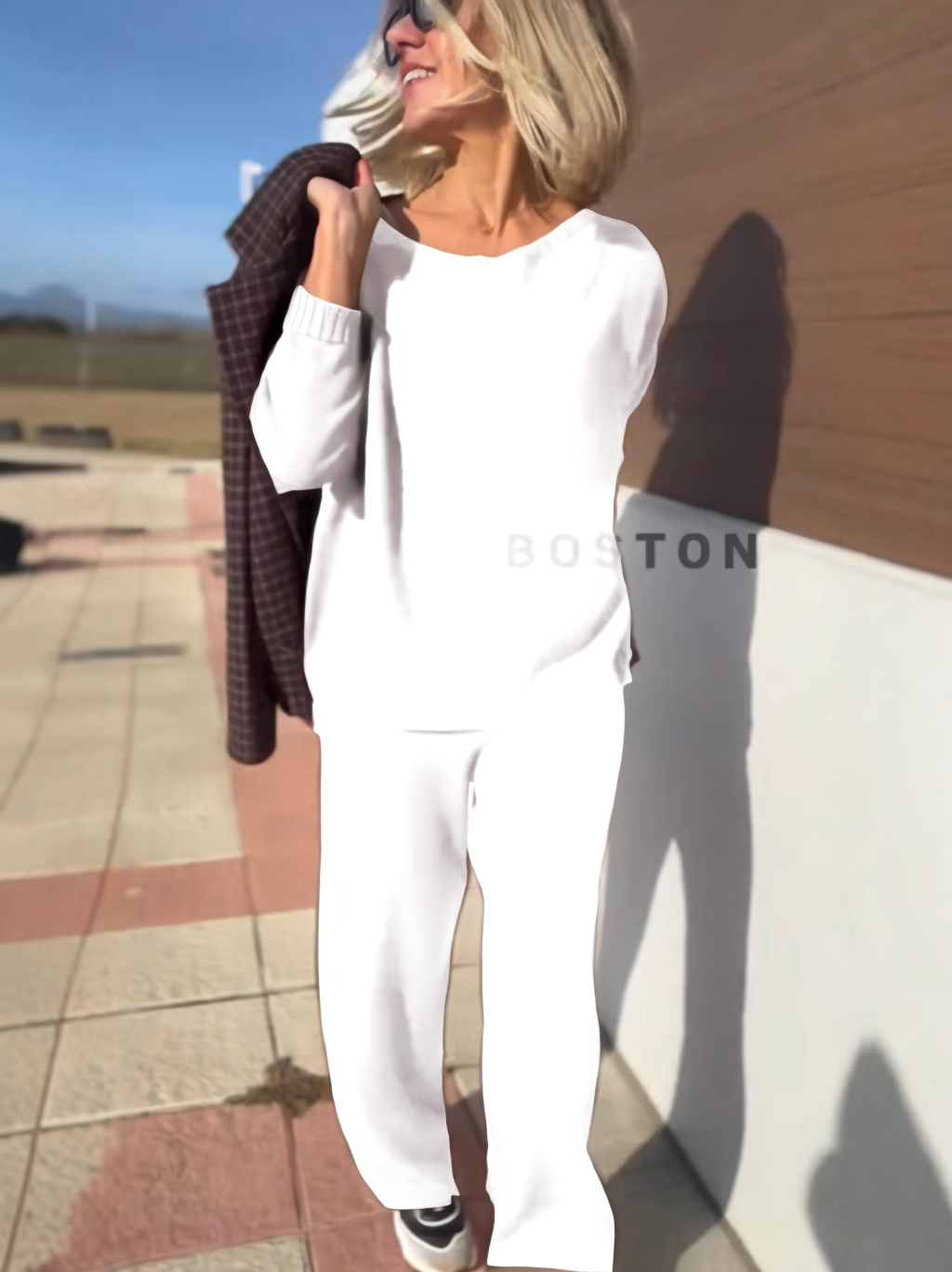 2024 Hot Sale Soft Cashmere Casual Sweater Suit