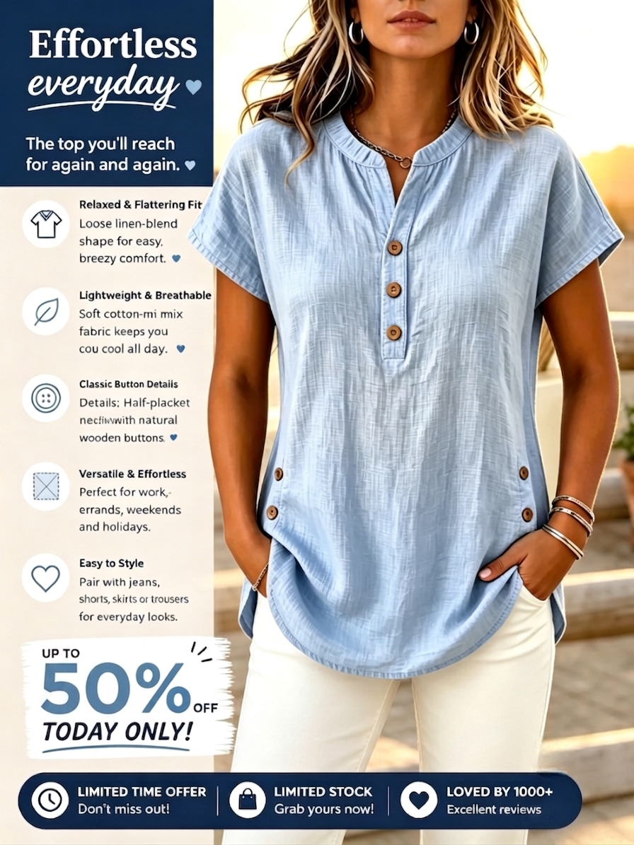 DISCOUNT SALE 50% OFF🔥 Women's V-neck Short sleeve Shirt