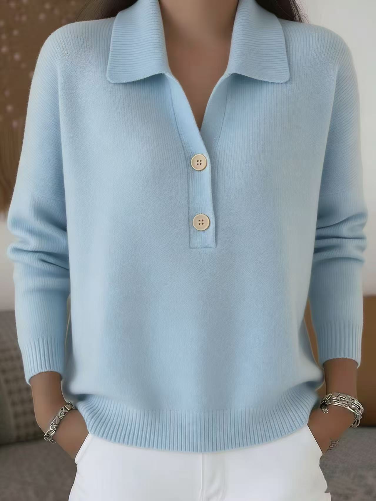 CLEARACNE SALE🔥 Women's V-neck Long sleeve Sweater
