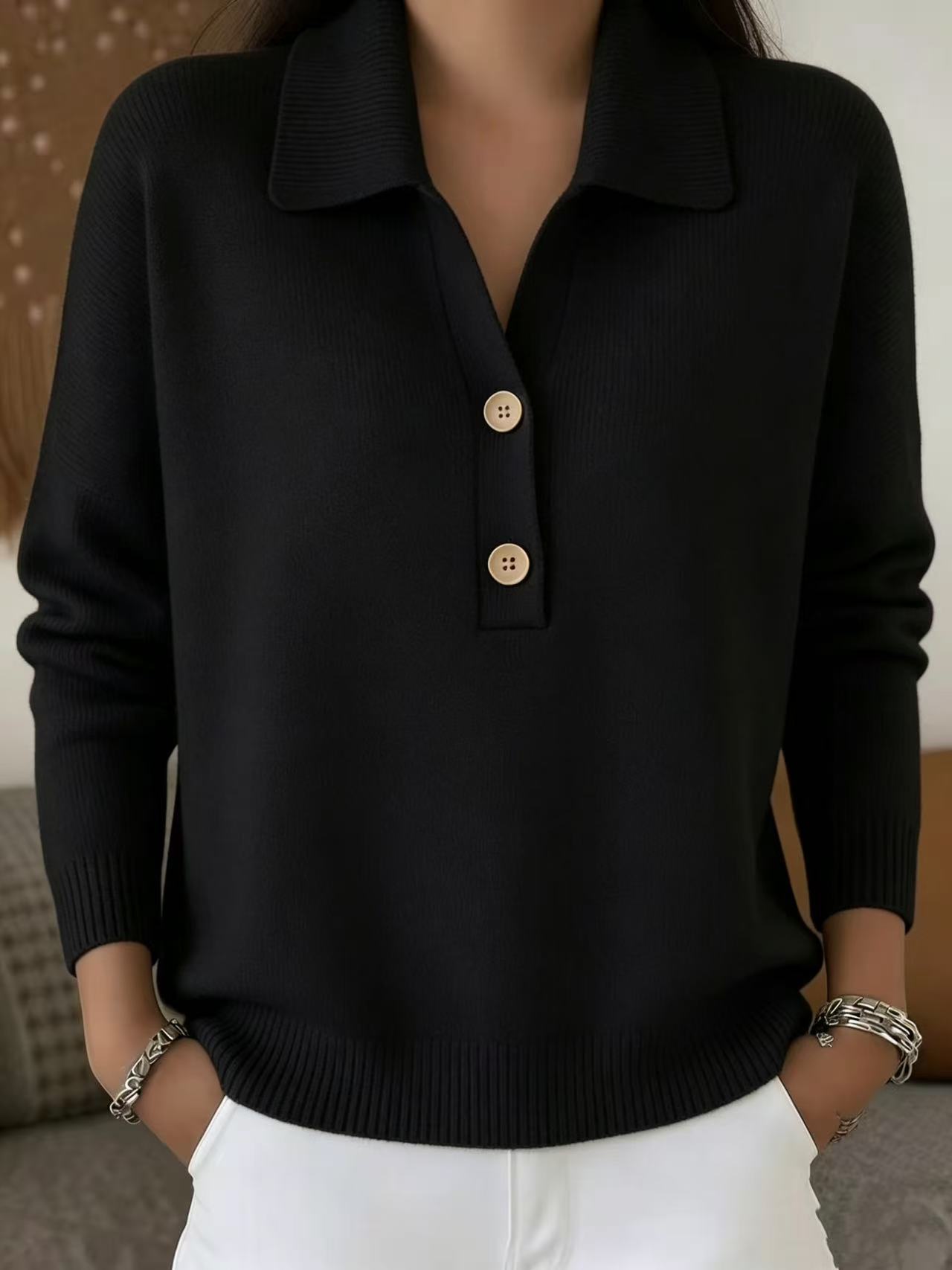 CLEARACNE SALE🔥 Women's V-neck Long sleeve Sweater