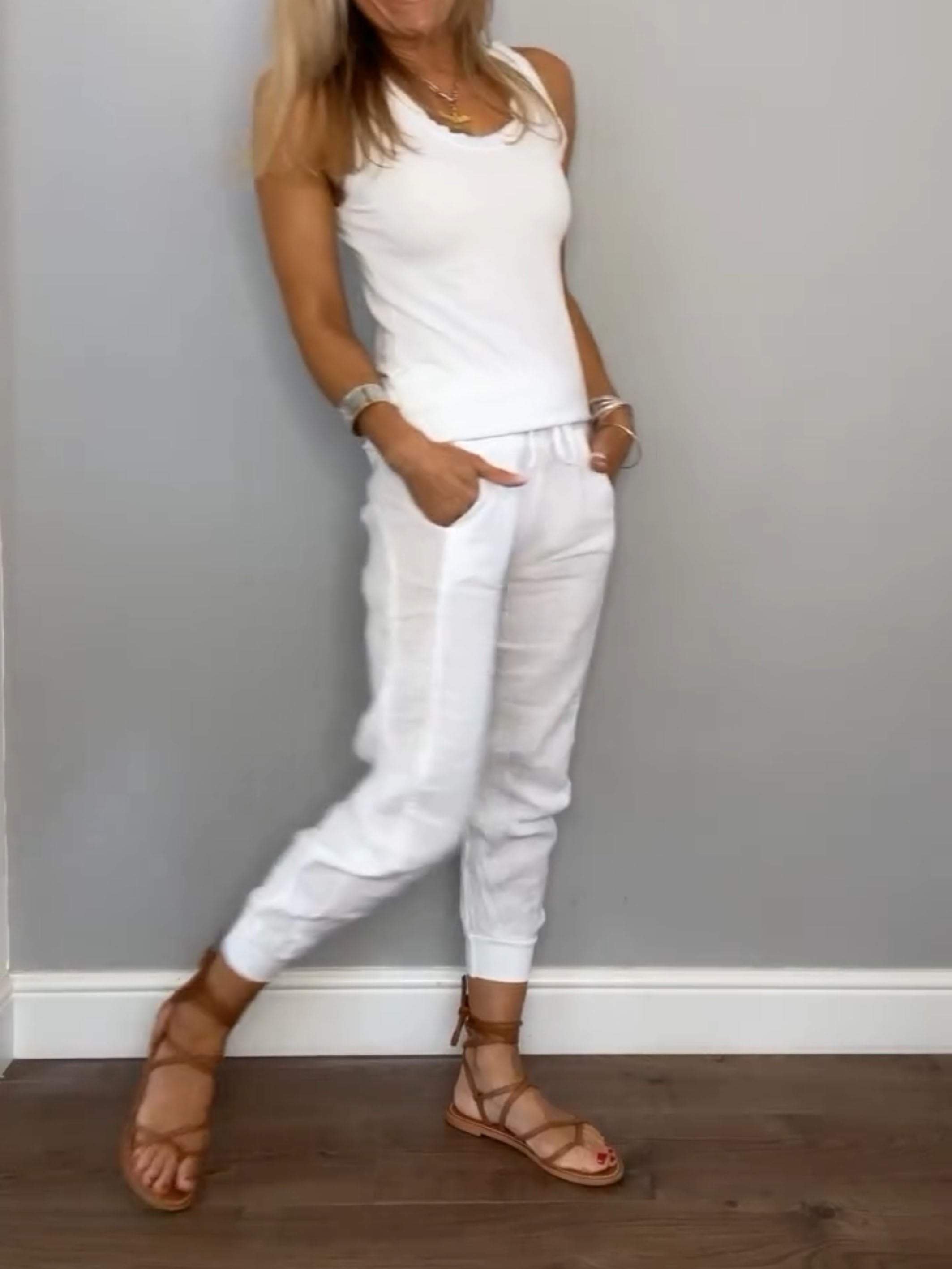 Women's Cotton and Linen Vest & Pants Set (Buy 2 Sets Free Shipping)