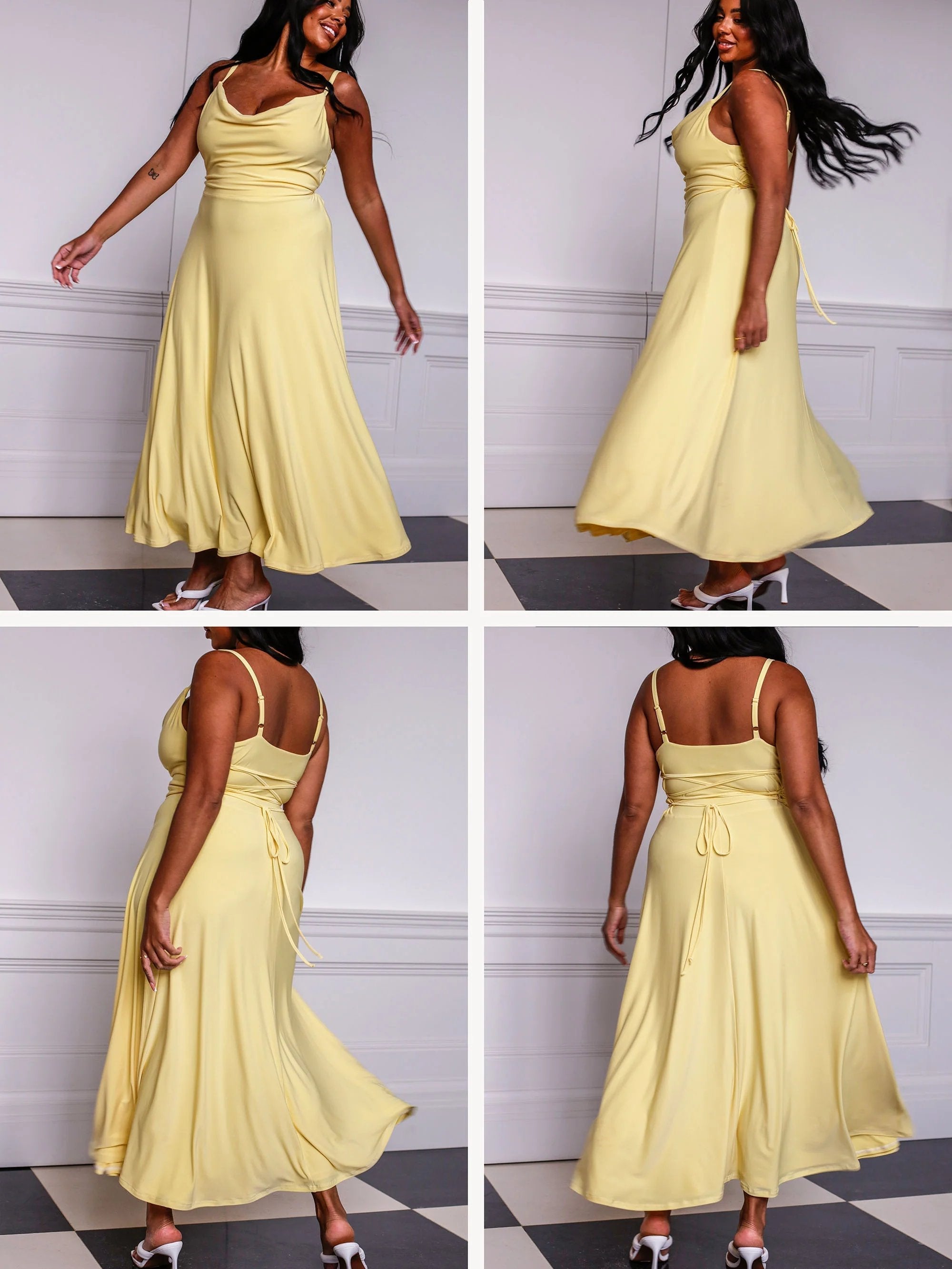 🔥Last Day 50% OFF🔥Lulah Drape Maxi Dress with Built-in Bra