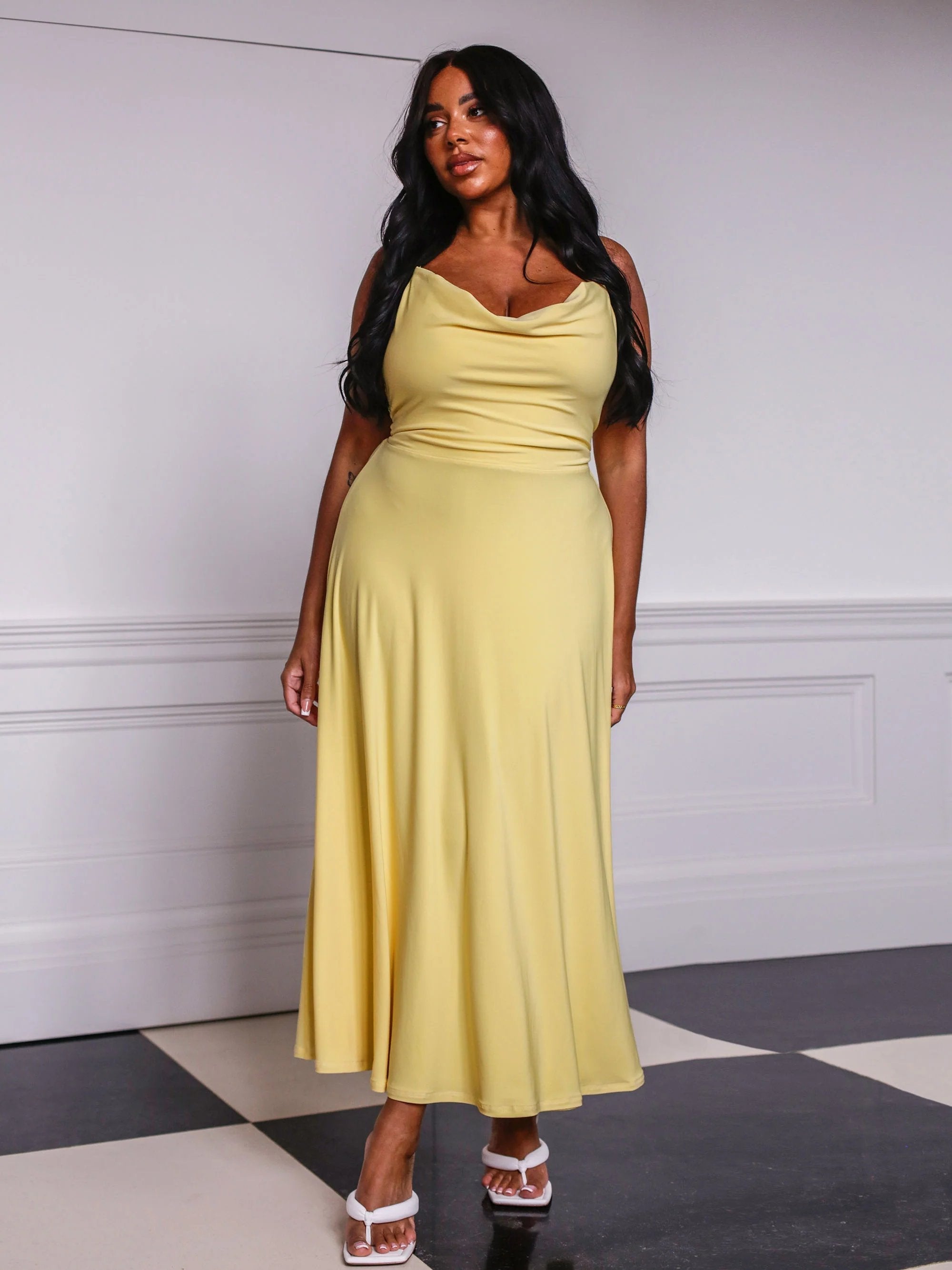 🔥Last Day 50% OFF🔥Lulah Drape Maxi Dress with Built-in Bra